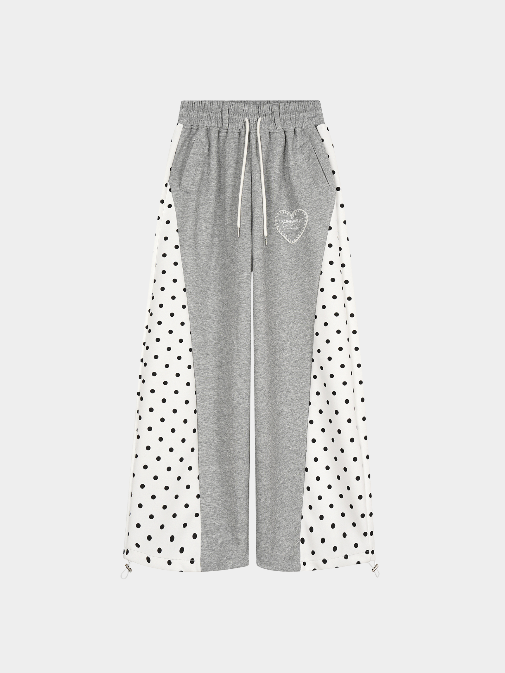 StrideDot - Women's Polka Dot Wide-Leg Sweatpants
