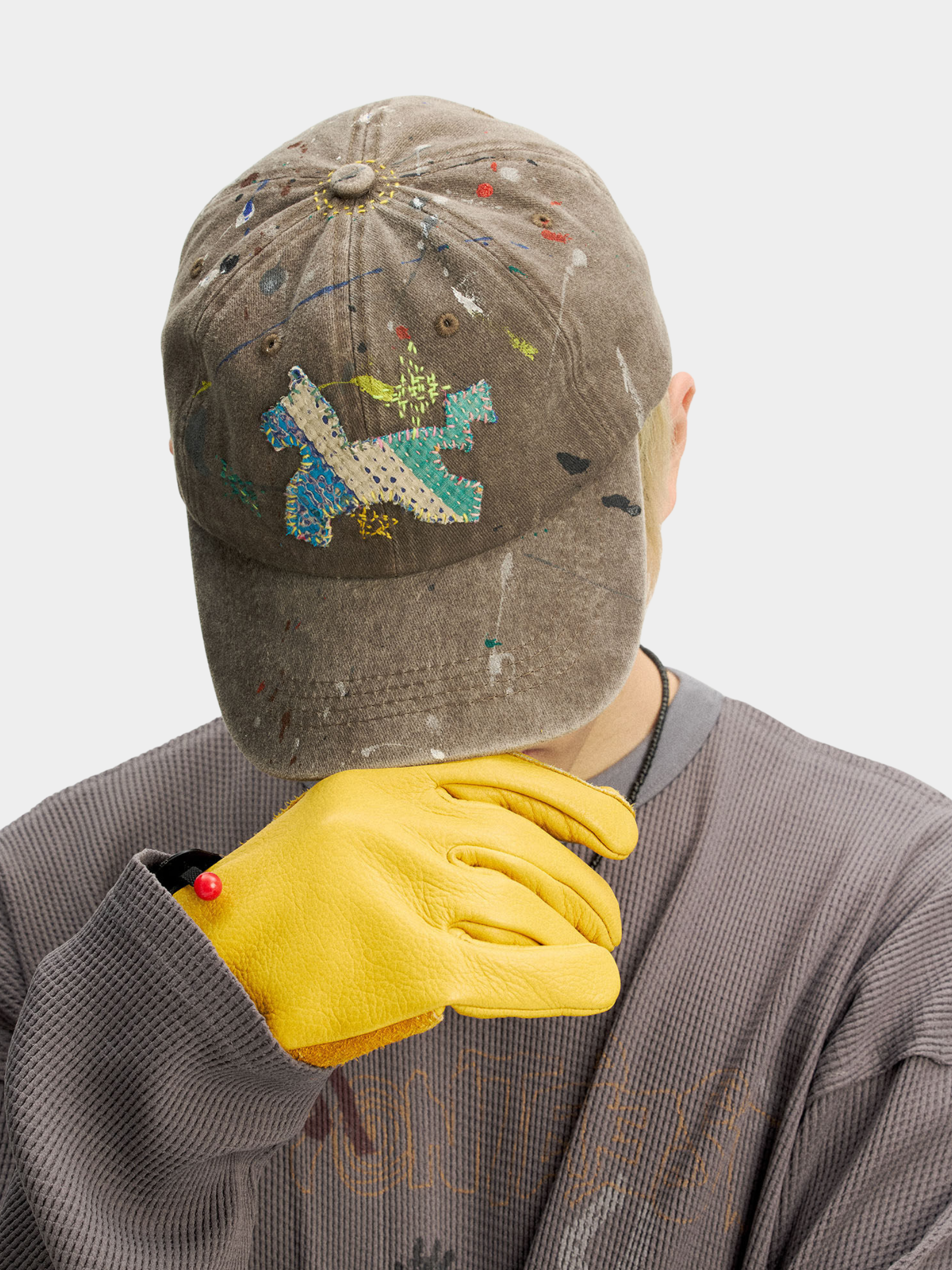 ArtSway - Hand-Embroidered Splatter Wash Baseball Cap