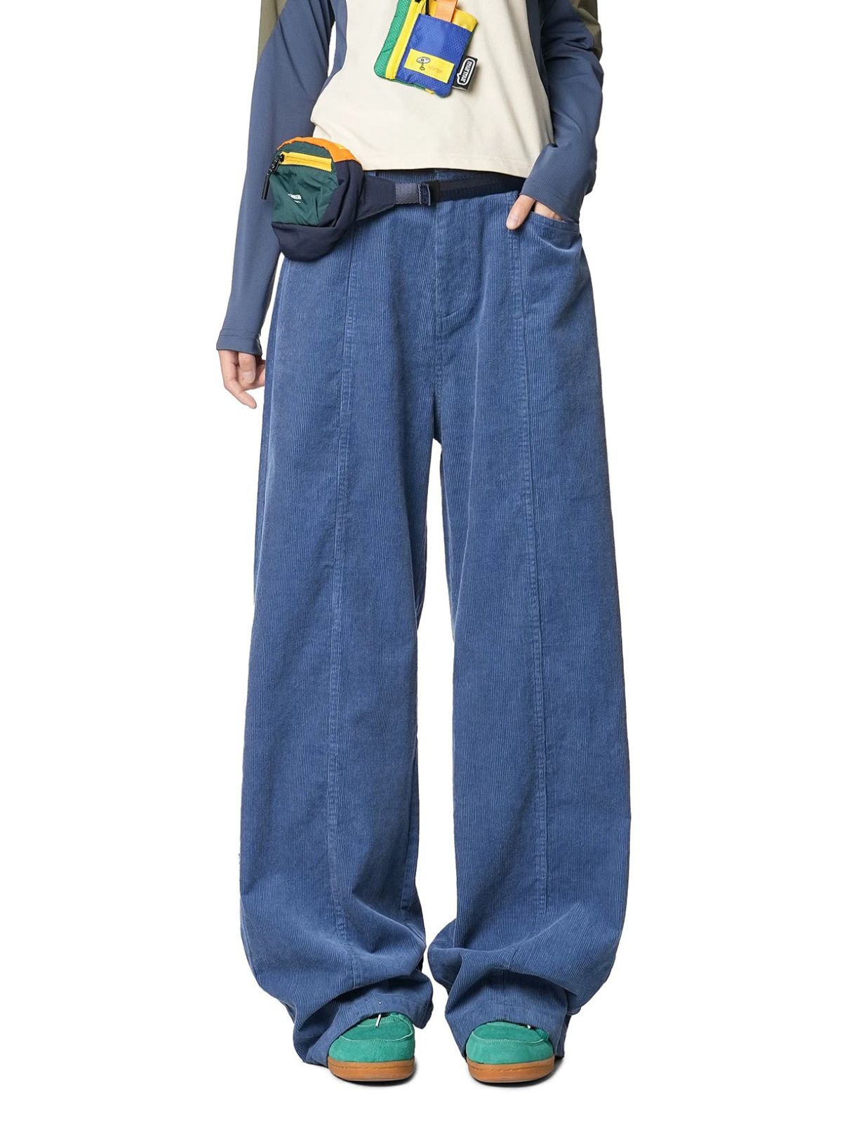 Foresttrek - Unisex Cotton Corduroy Curved-Leg Wide-Leg Pants