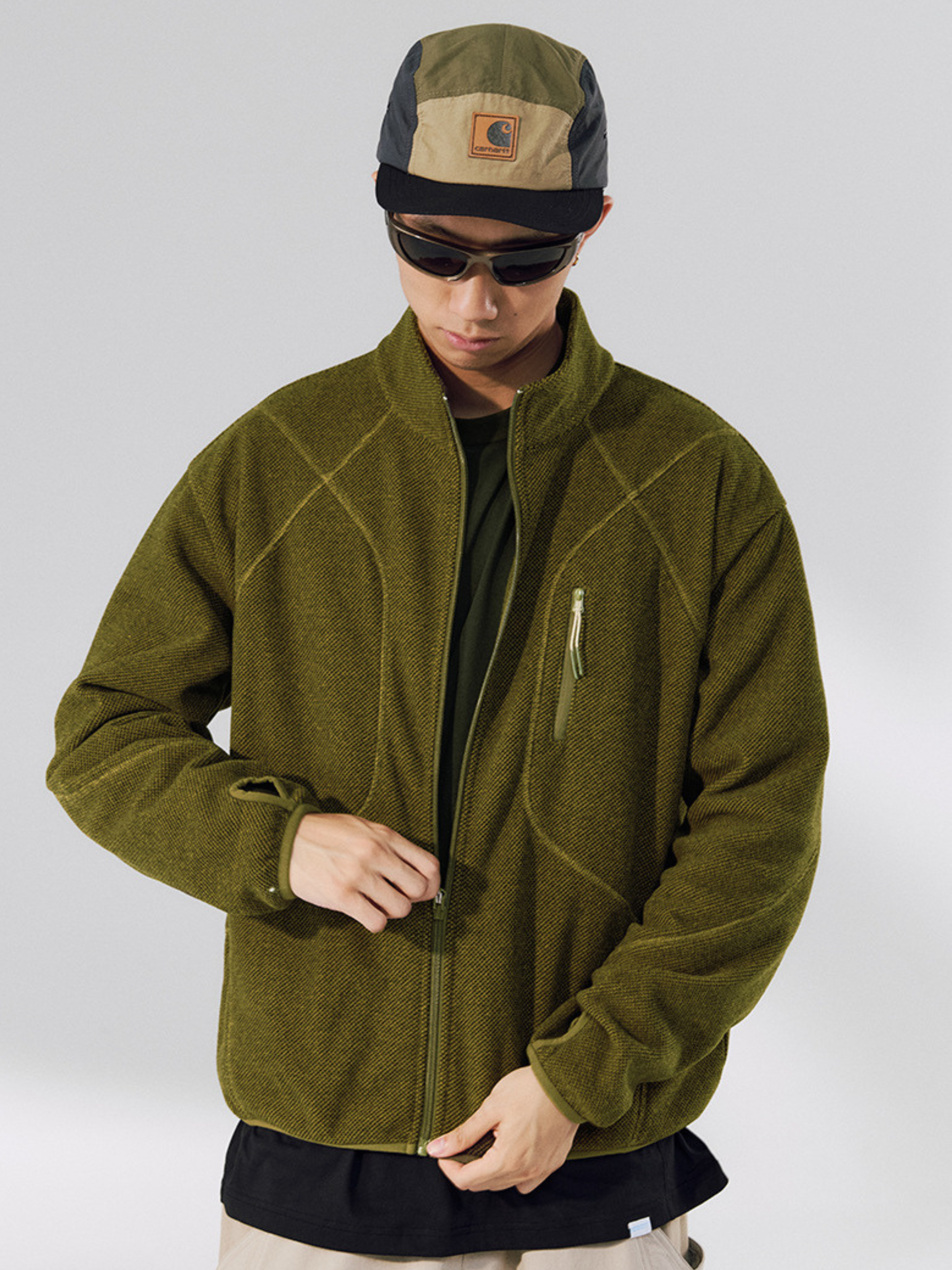 Drake - Unisex Honeycomb Thermal Zip-Up Sweatshirt