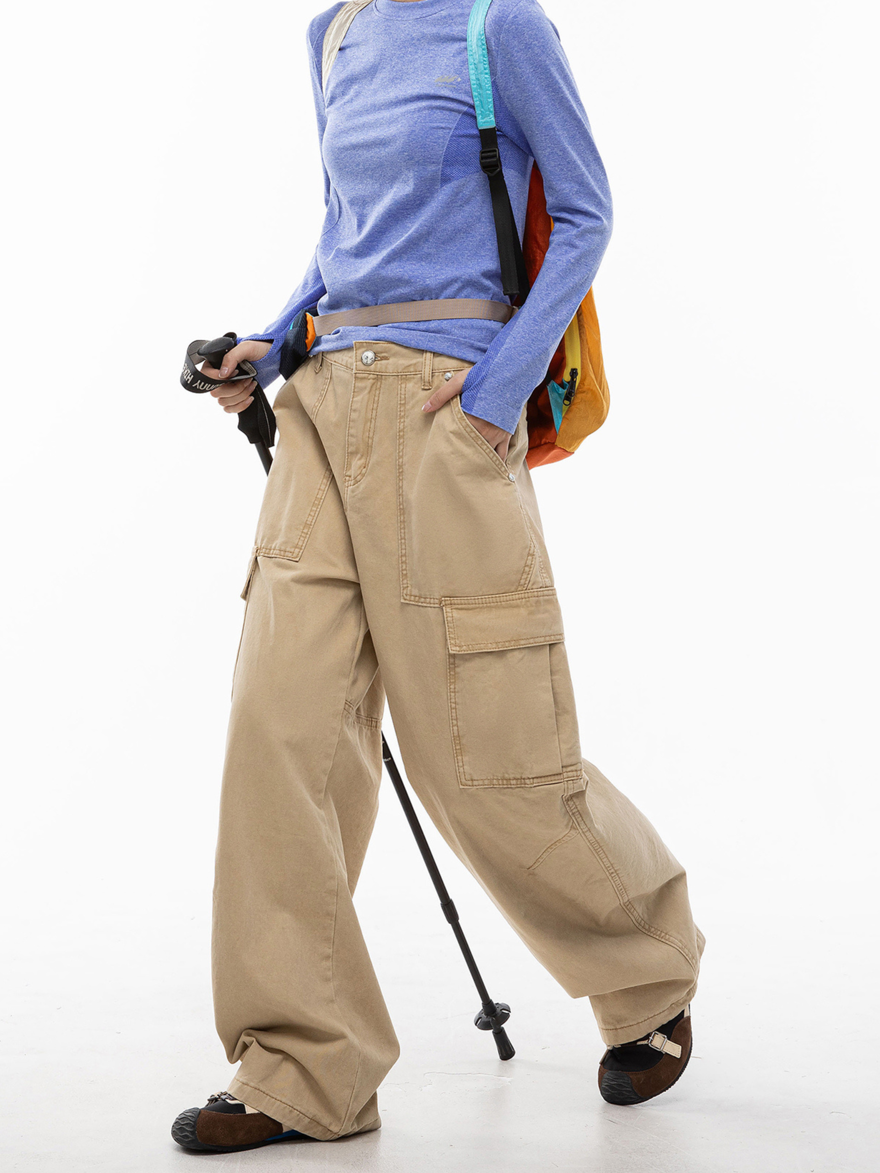 FrostStep - Unisex Large Pocket Pure Cotton Cargo Pants