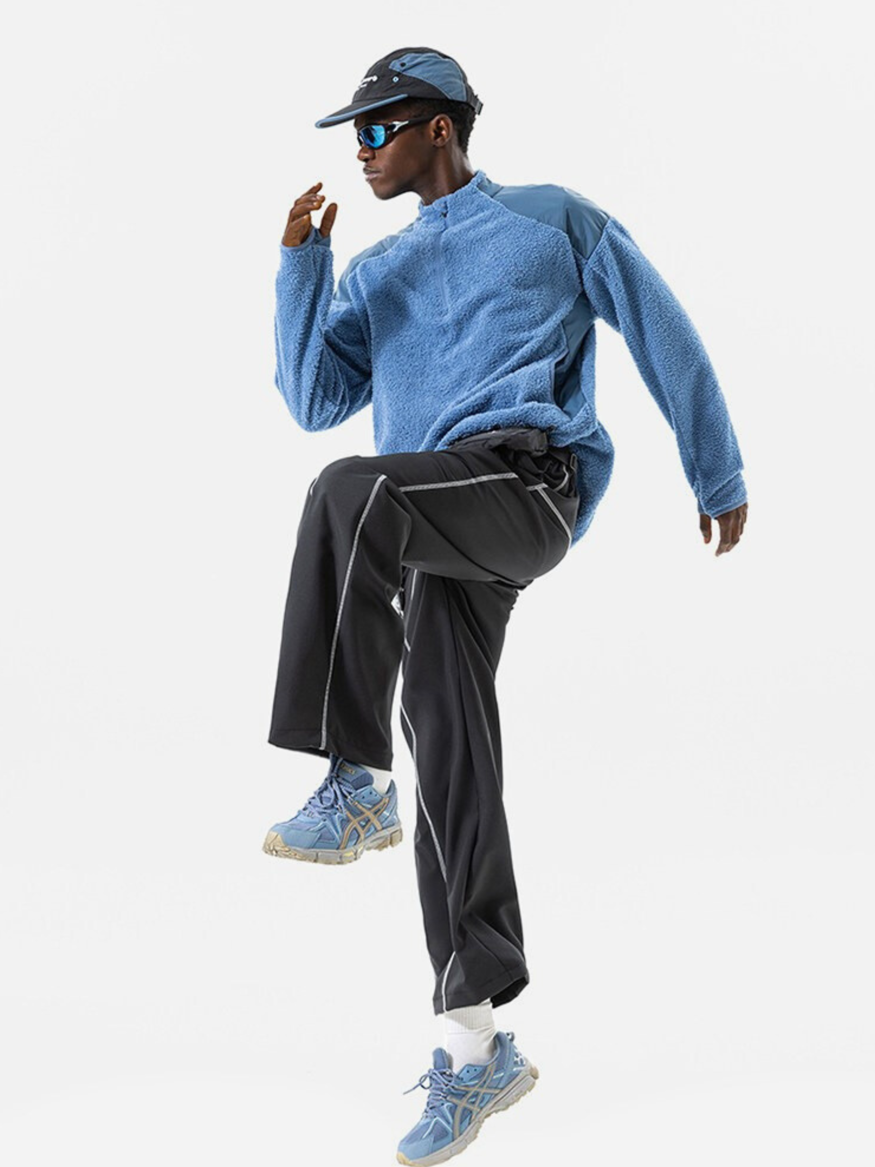 Ashtop - Thermal Fleece Half-Zip Mock Neck Sweatshirt