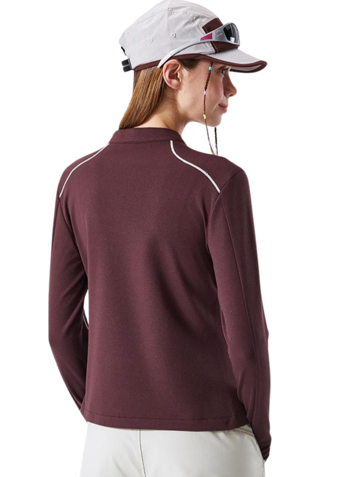 HawkTract - Women's UPF 50+ Antibacterial Quick-Dry Half-Zip T-Shirt