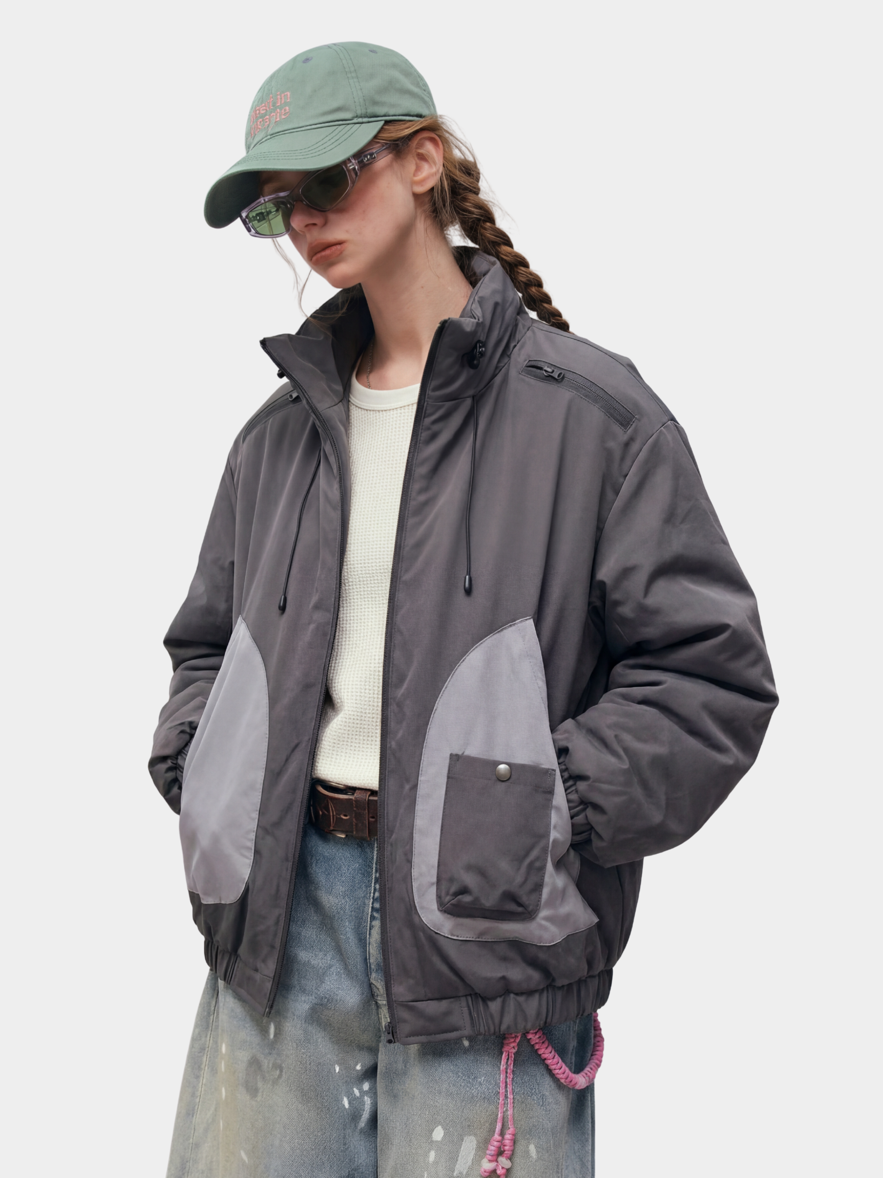 Explorer - Patchwork Pocket Stand Collar Insulated Jacket