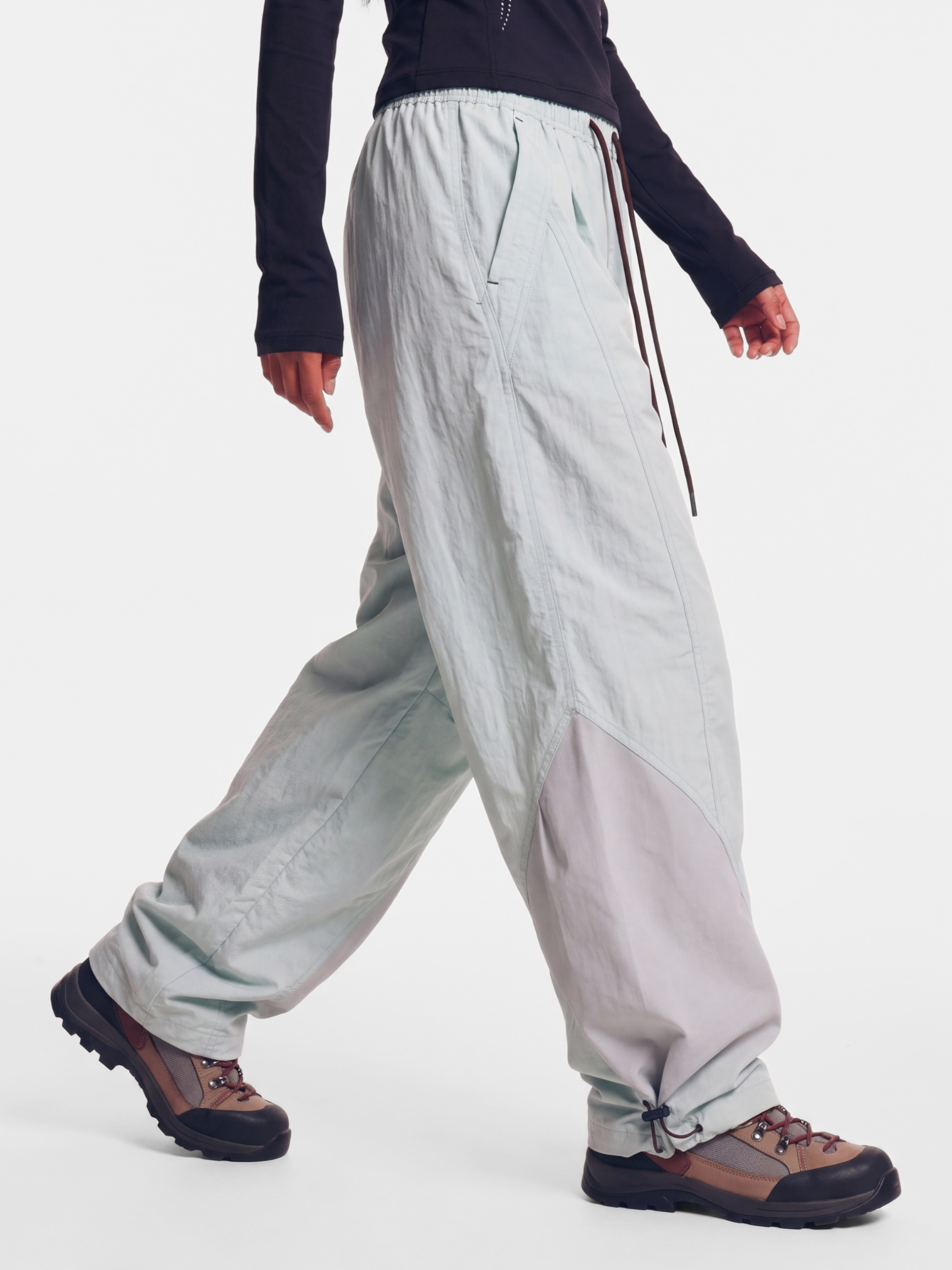 TieRidge - Unisex Lightweight Breathable Contrast-Stitch Paratrooper Pants