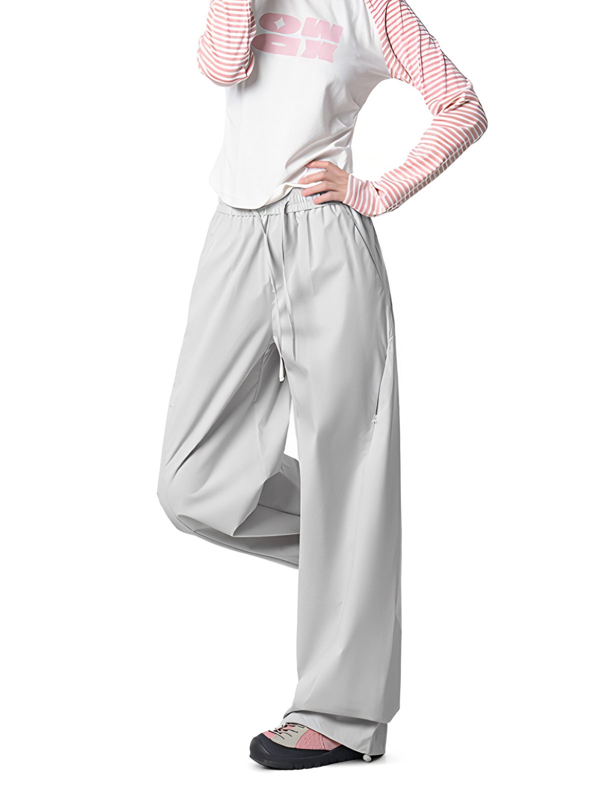 Gusttrek - Geometric Seam Relaxed Straight-Leg Pants