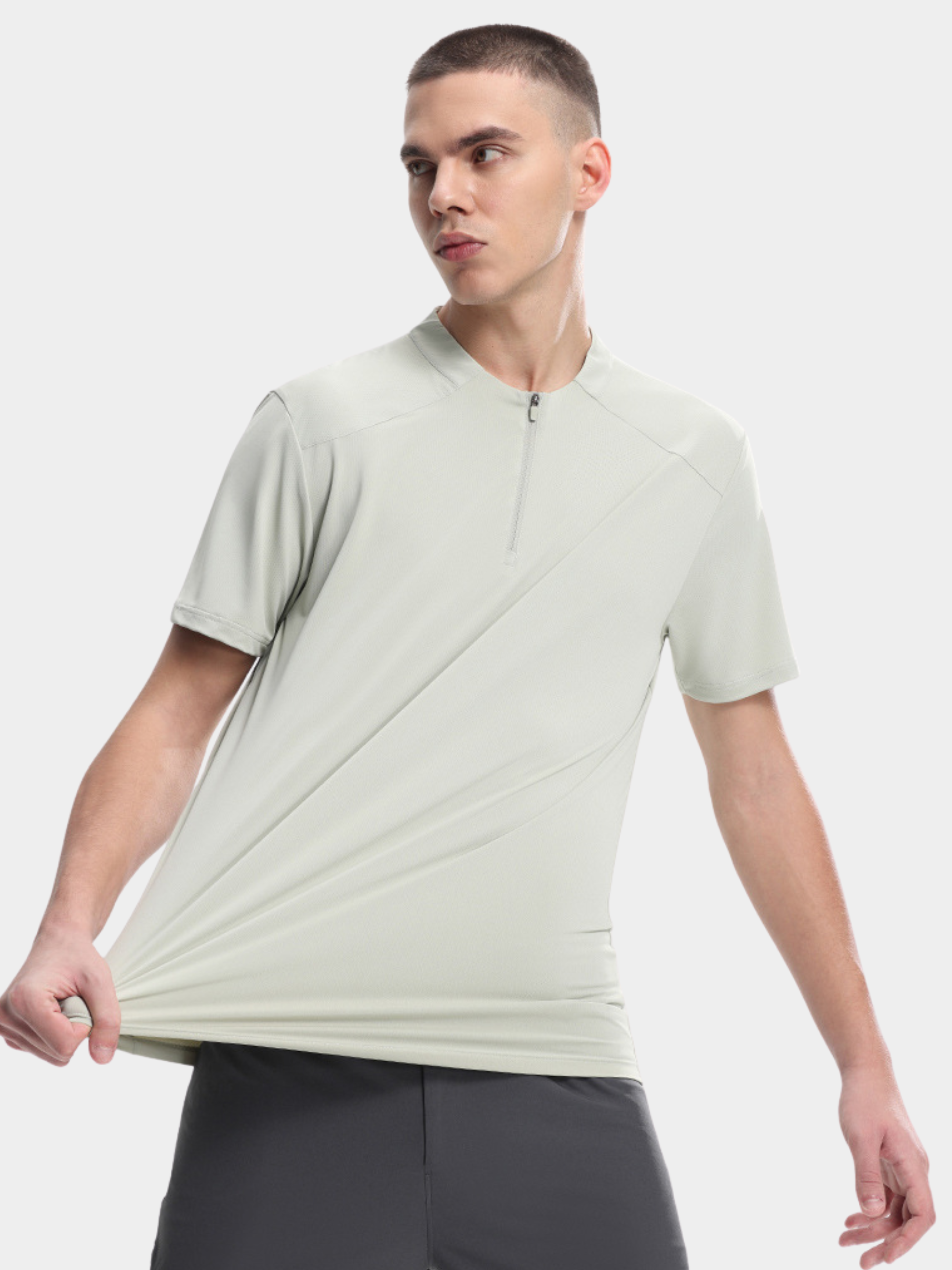 ClimbStick - Men's High-Stretch Quick-Dry Half-Zip Short Sleeve GONGGAR SPORTS