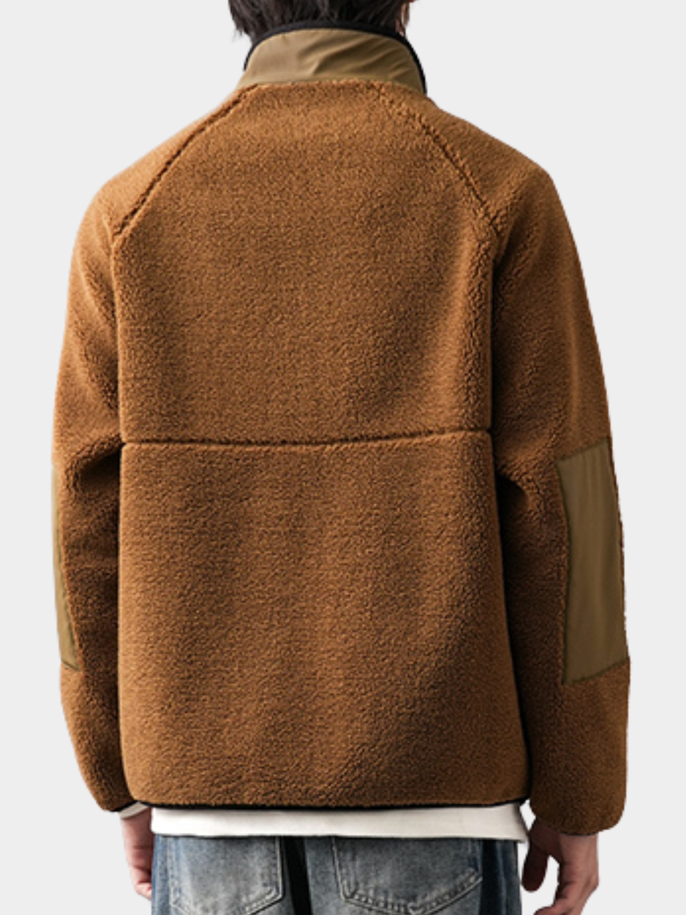 GlowBag - Men's Faux Shearling Thermal Stand Collar Jacket