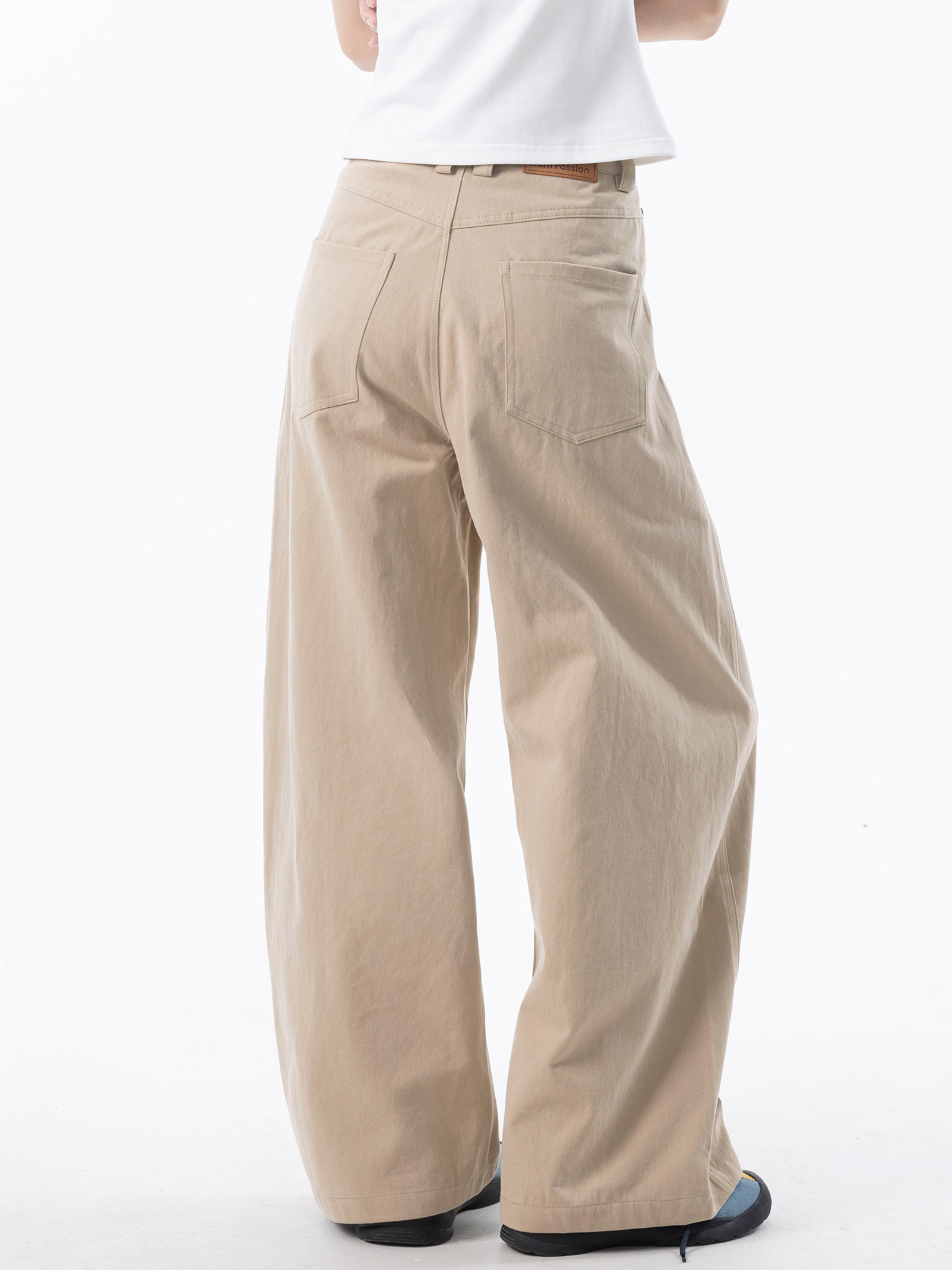 Horizontrail - Unisex Pure Cotton Relaxed Straight Blade-Cut Pants