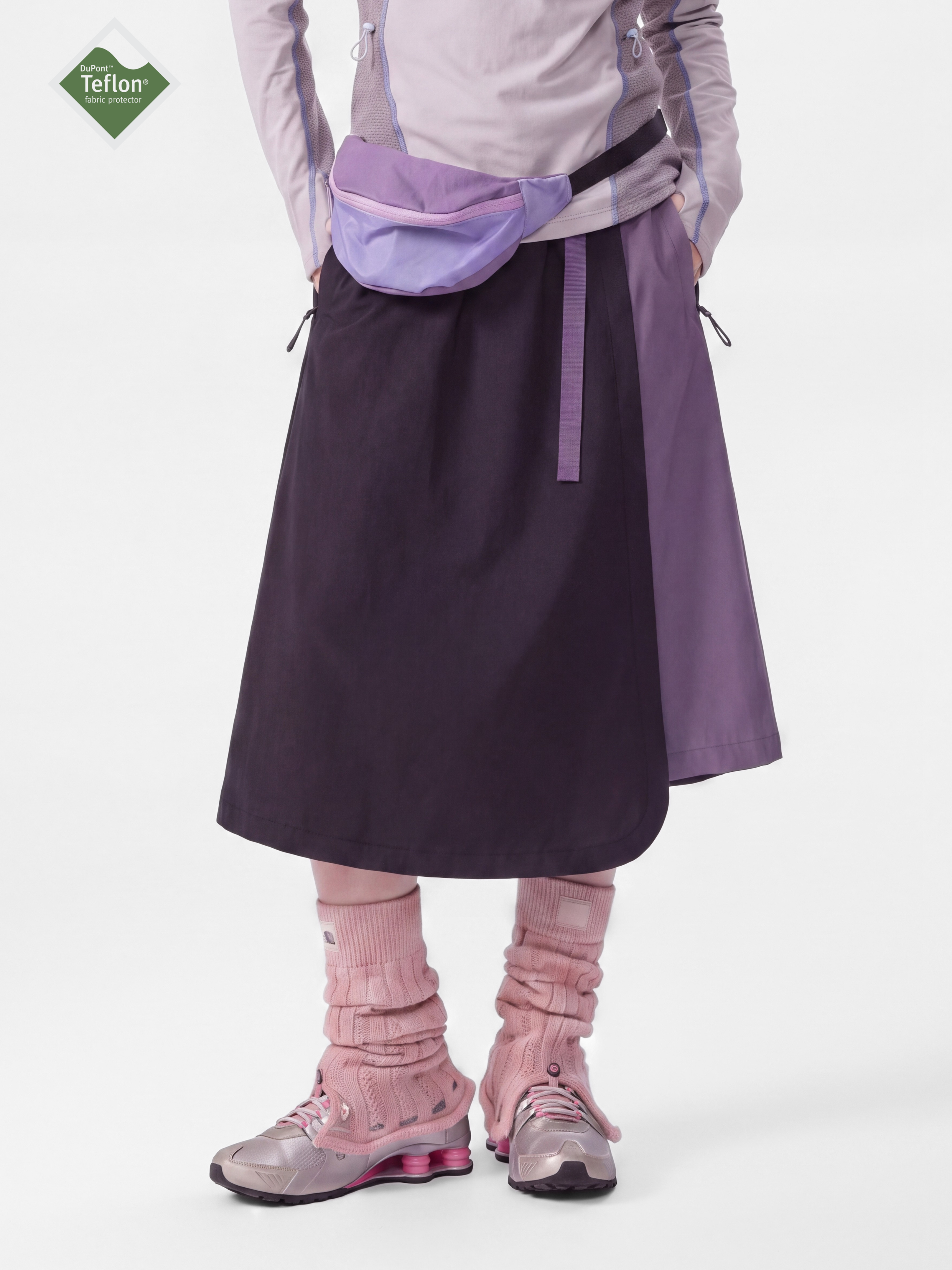 ScuffDrape - Women's Teflon® Water-Repellent Color-Block A-Line Skirt