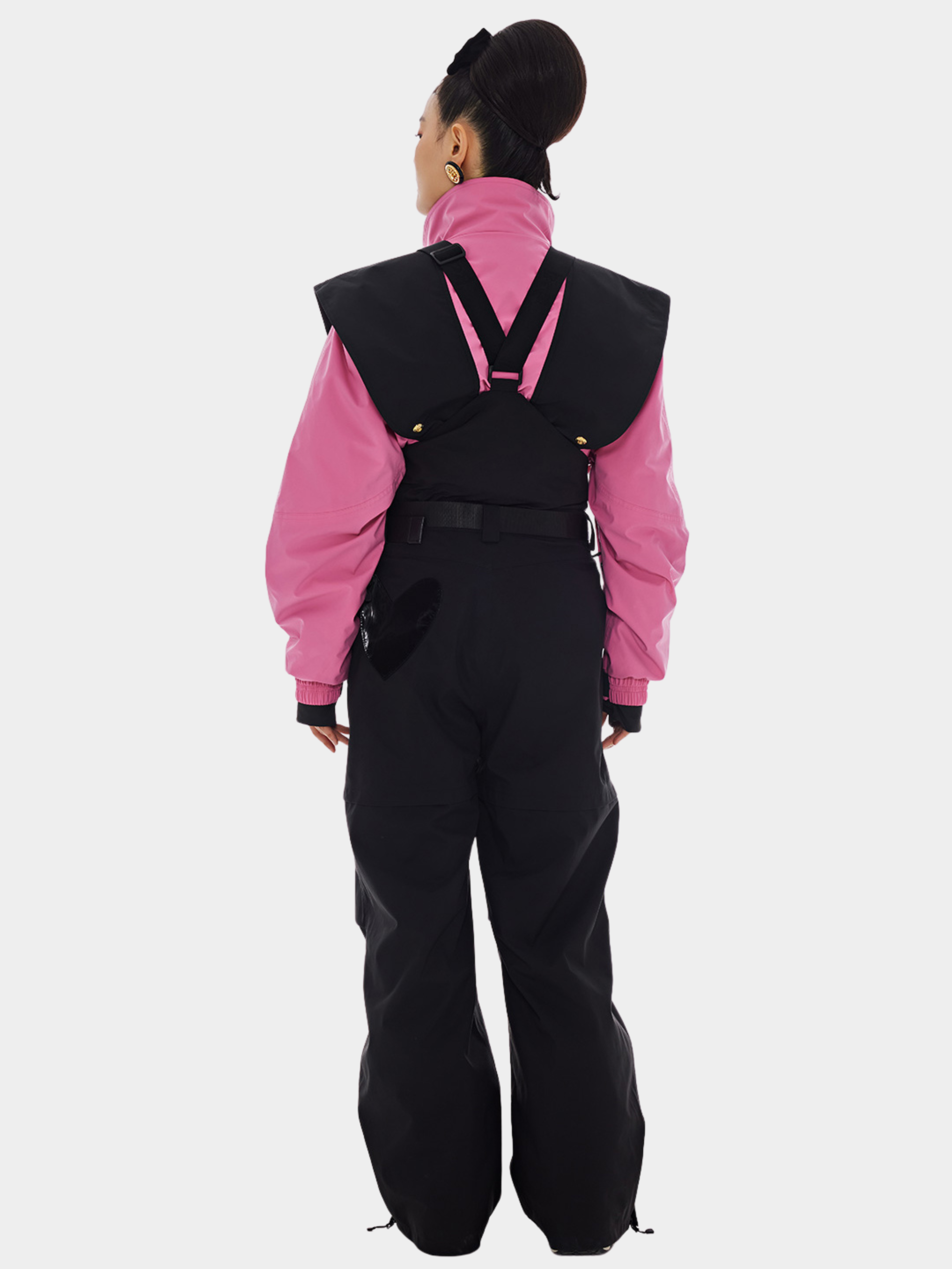 Range - Women's Heart Detail Padded Jacket & Bib Pants Ski Set