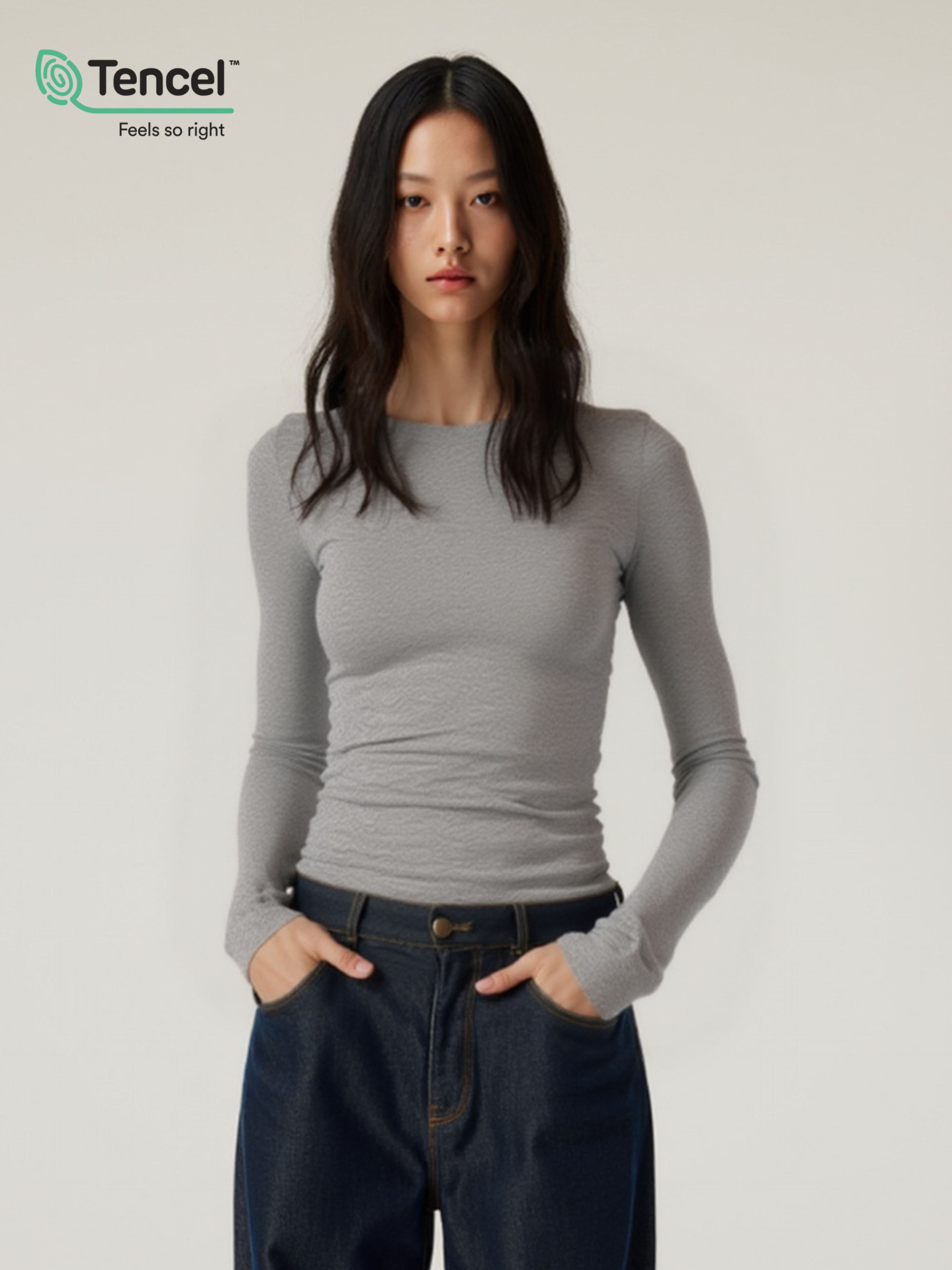 Boreal - Women's Tencel™ Wool Fitted Crew Neck Long Sleeve Top