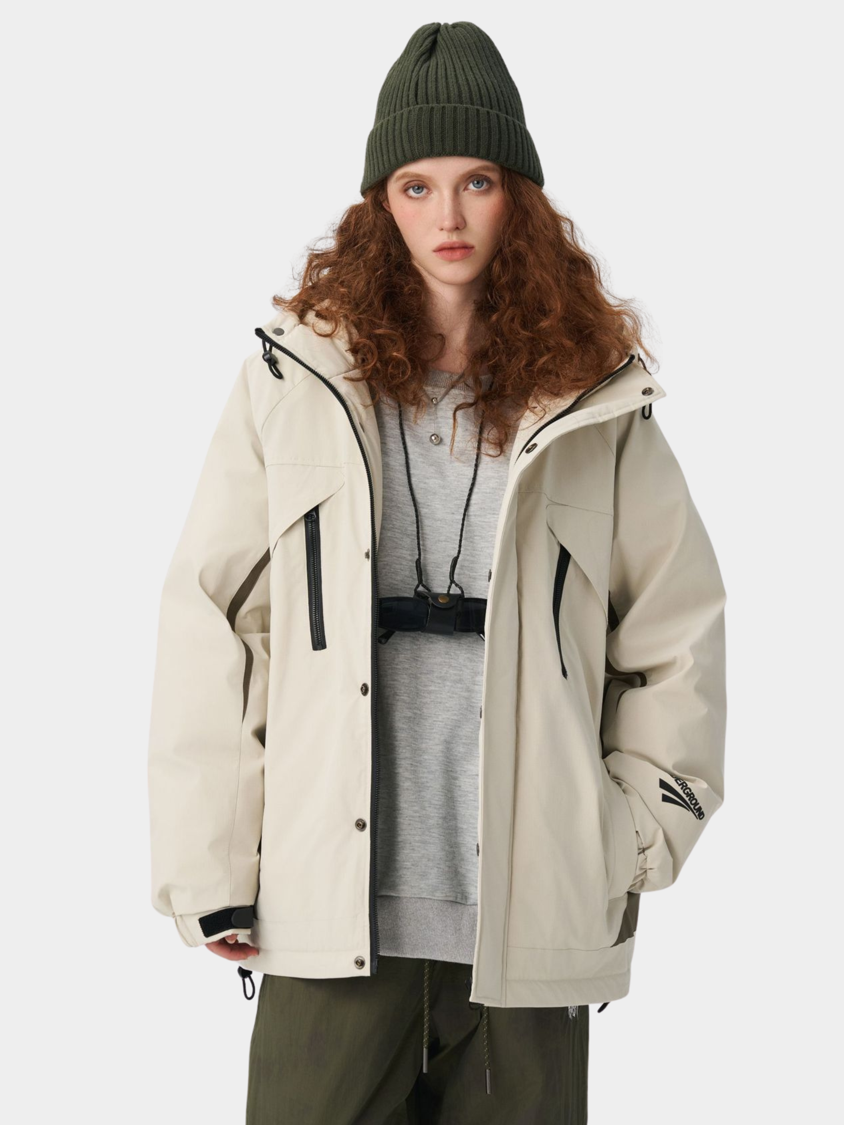 BluffPort - Unisex 90% White Duck Down Oversized Hooded Down Jacket GONGGAR SPORTS