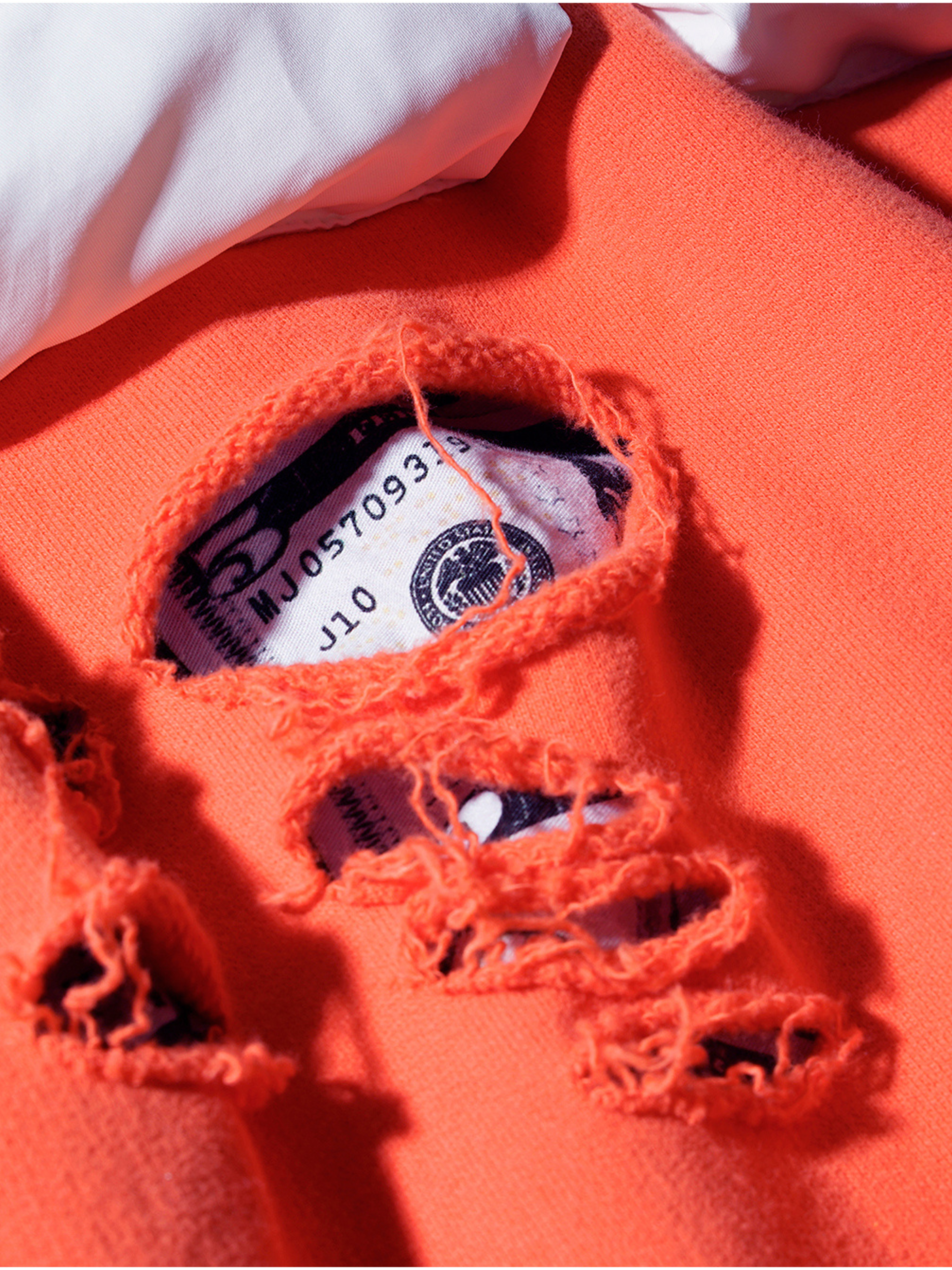 HeatLamp - Men's Washed Distressed Embroidered Pocket Hoodie