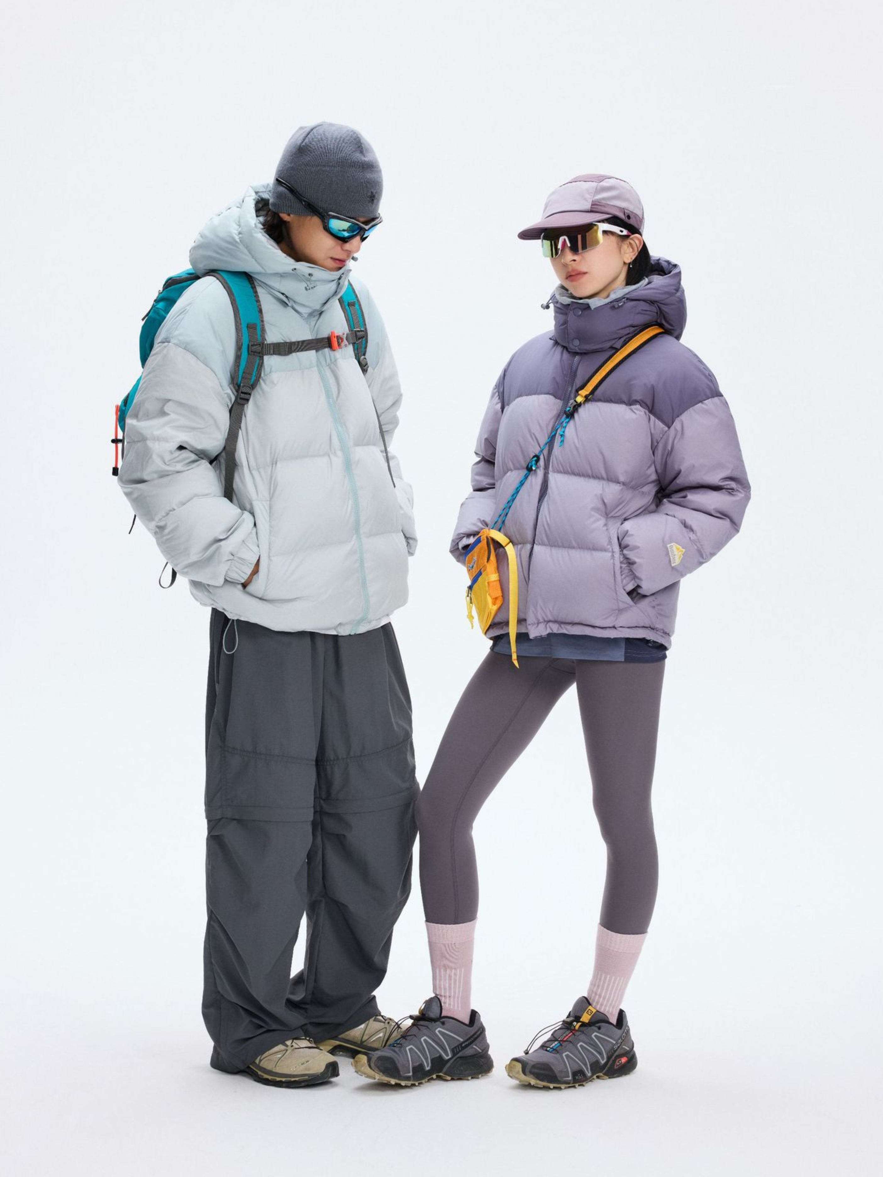 BluffPeak - Unisex Detachable Hood Water-Repellent Duck Down Jacket GONGGAR SPORTS