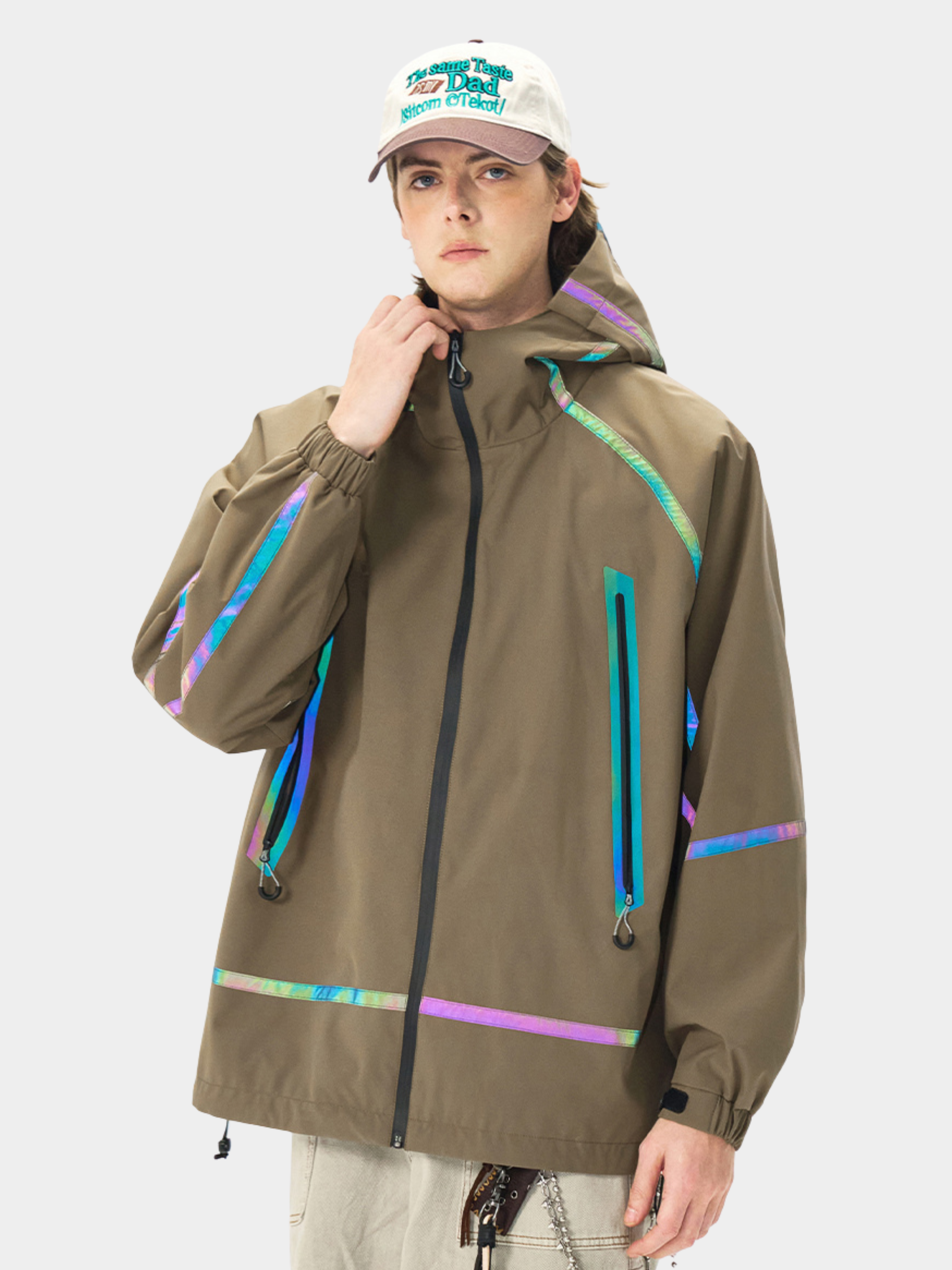 CougarBoard - Unisex Loose Fit Reflective Hooded Utility Jacket