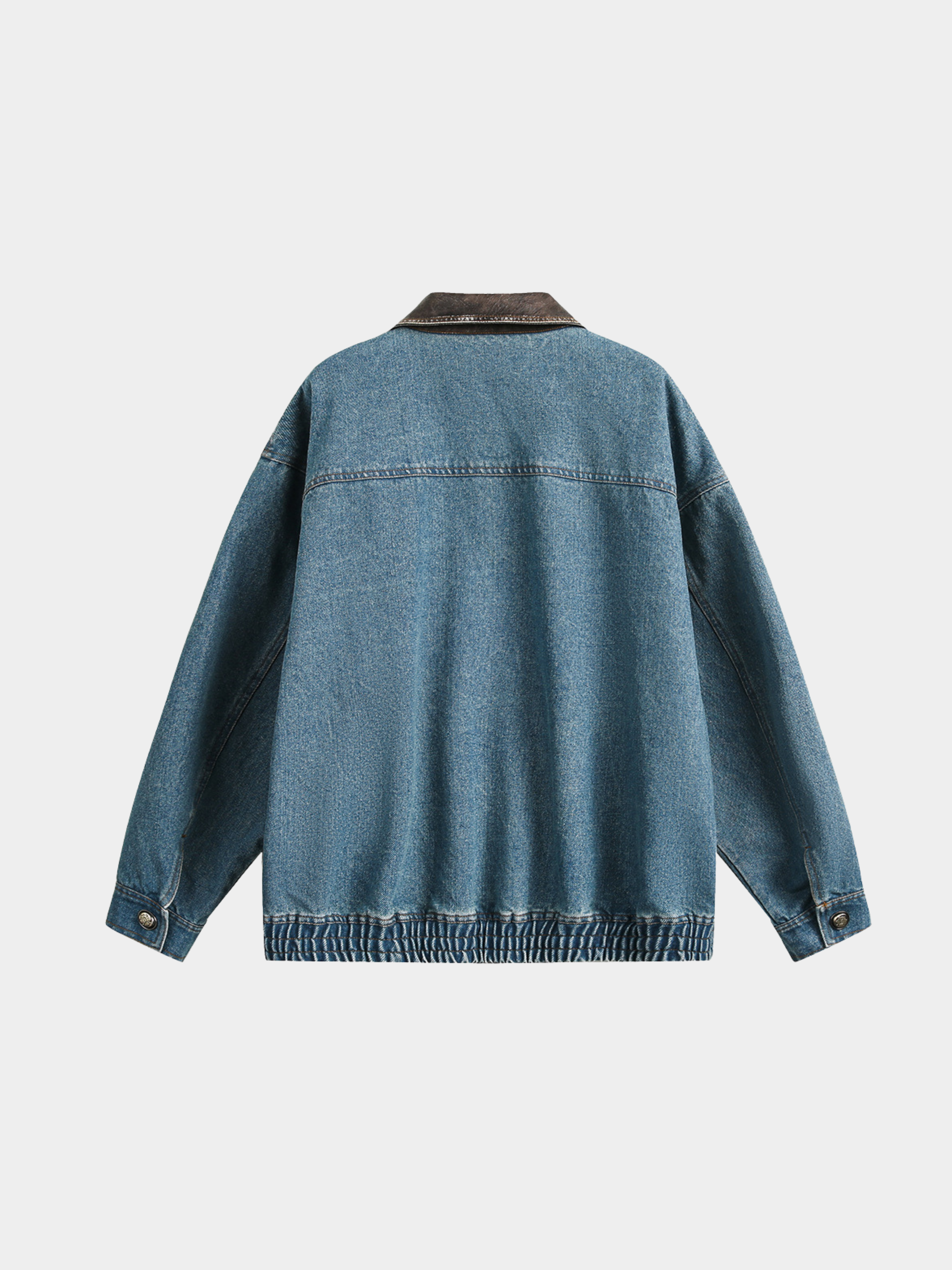 RavenLine - Women‘s Washed Denim Turndown Collar Jacket GONGGAR SPORTS