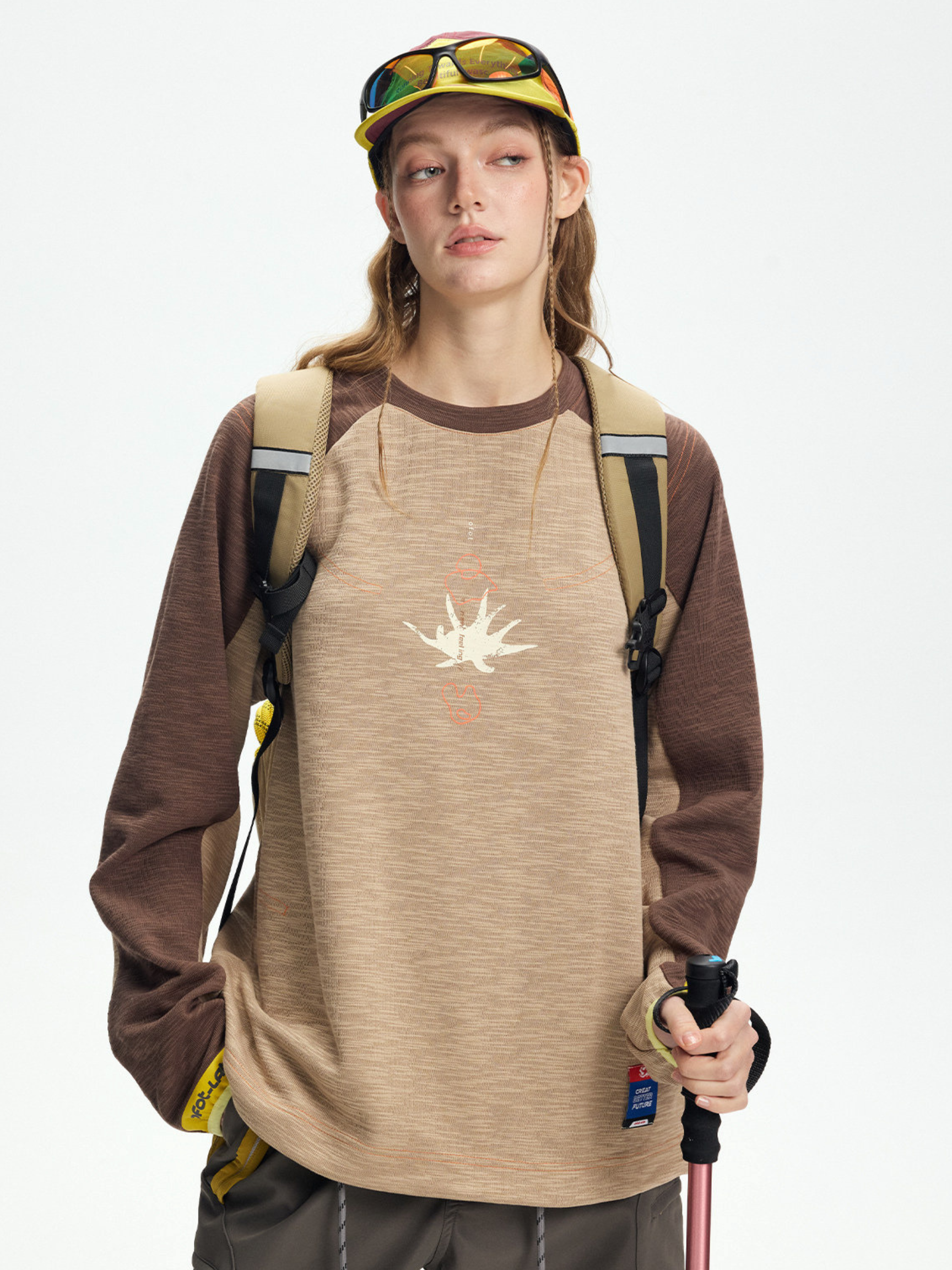 Balance - Women's Contrast Raglan Sleeve Oversized Long sleeves