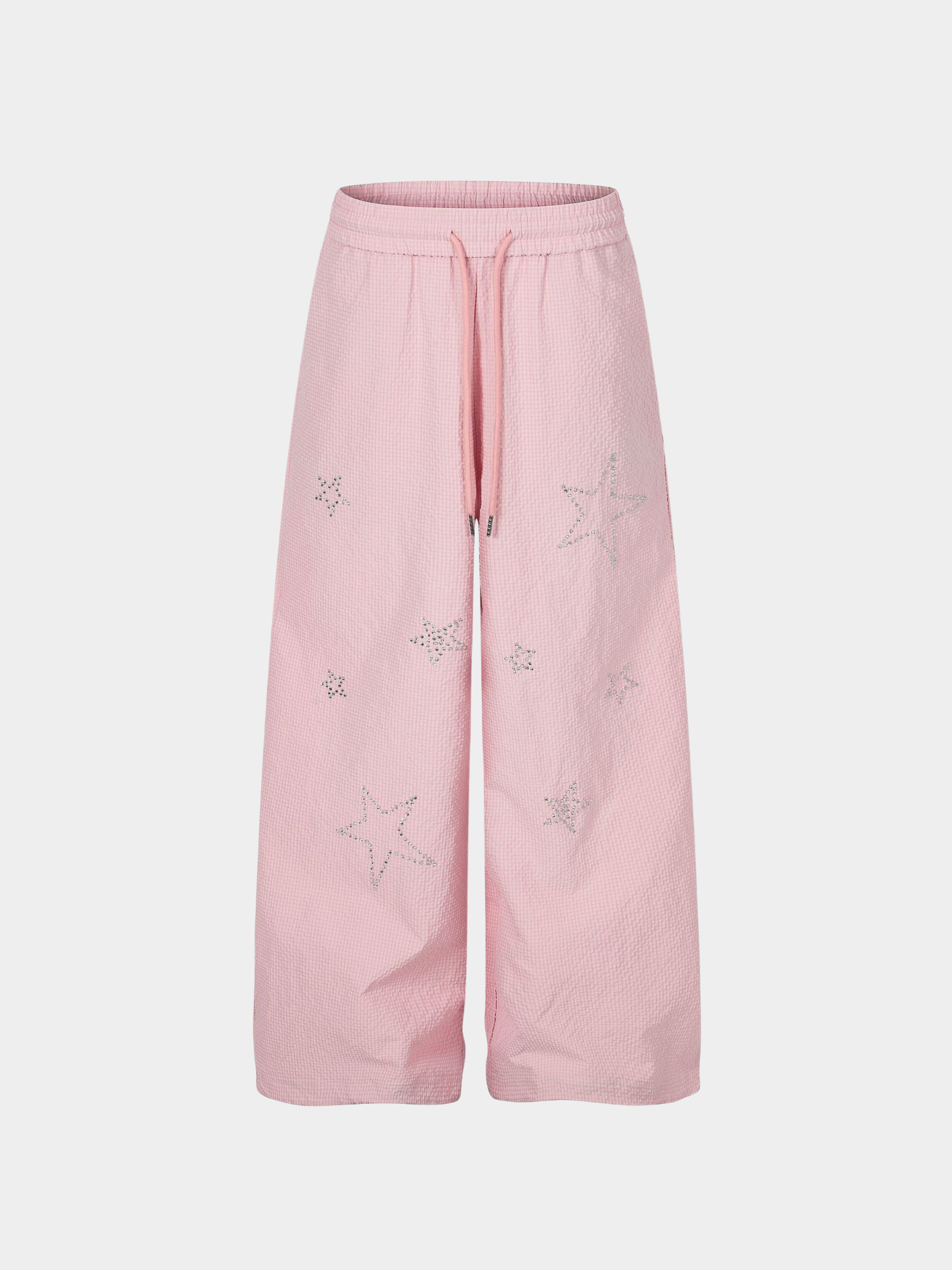 StarSpark - Women's Waffle Knit Rhinestone Star Lounge Pants