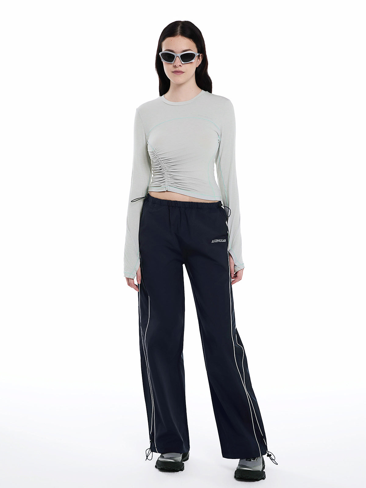 ThornNest - Women‘s Side-Stripe Loose-Fit Cuffed Sports Pants