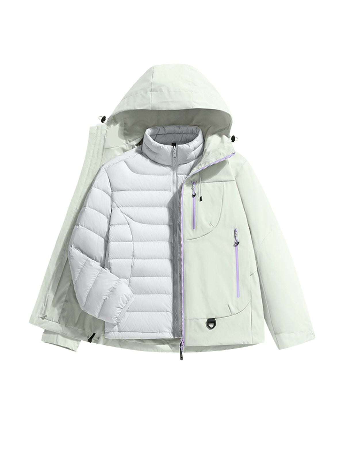 FernNest - Unisex 3-in-1 Waterproof Down Insulated Outdoor Jacket