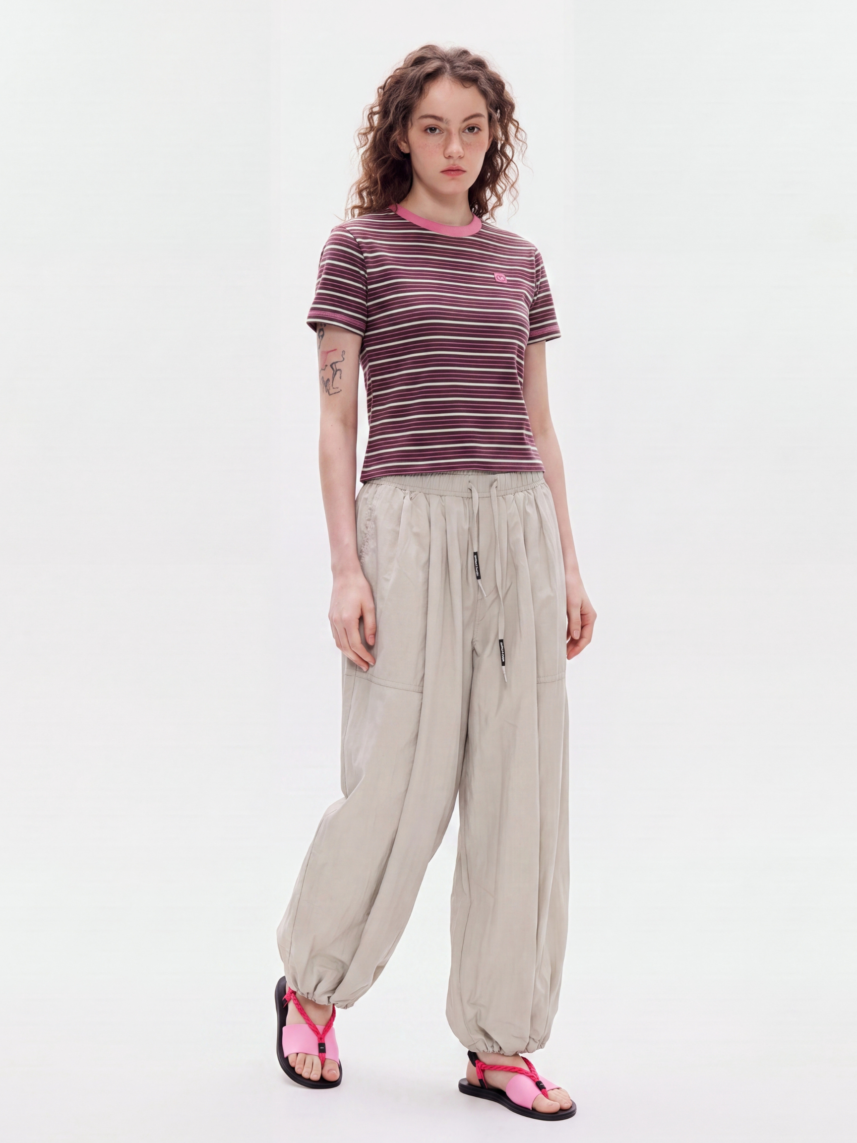 EagleStep - Unisex Loose Cotton Lantern Pants with Cinched Hem