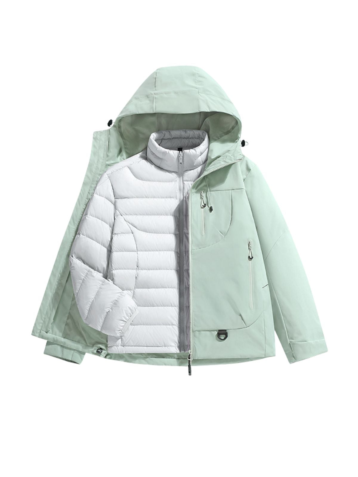 FernNest - Unisex 3-in-1 Waterproof Down Insulated Outdoor Jacket