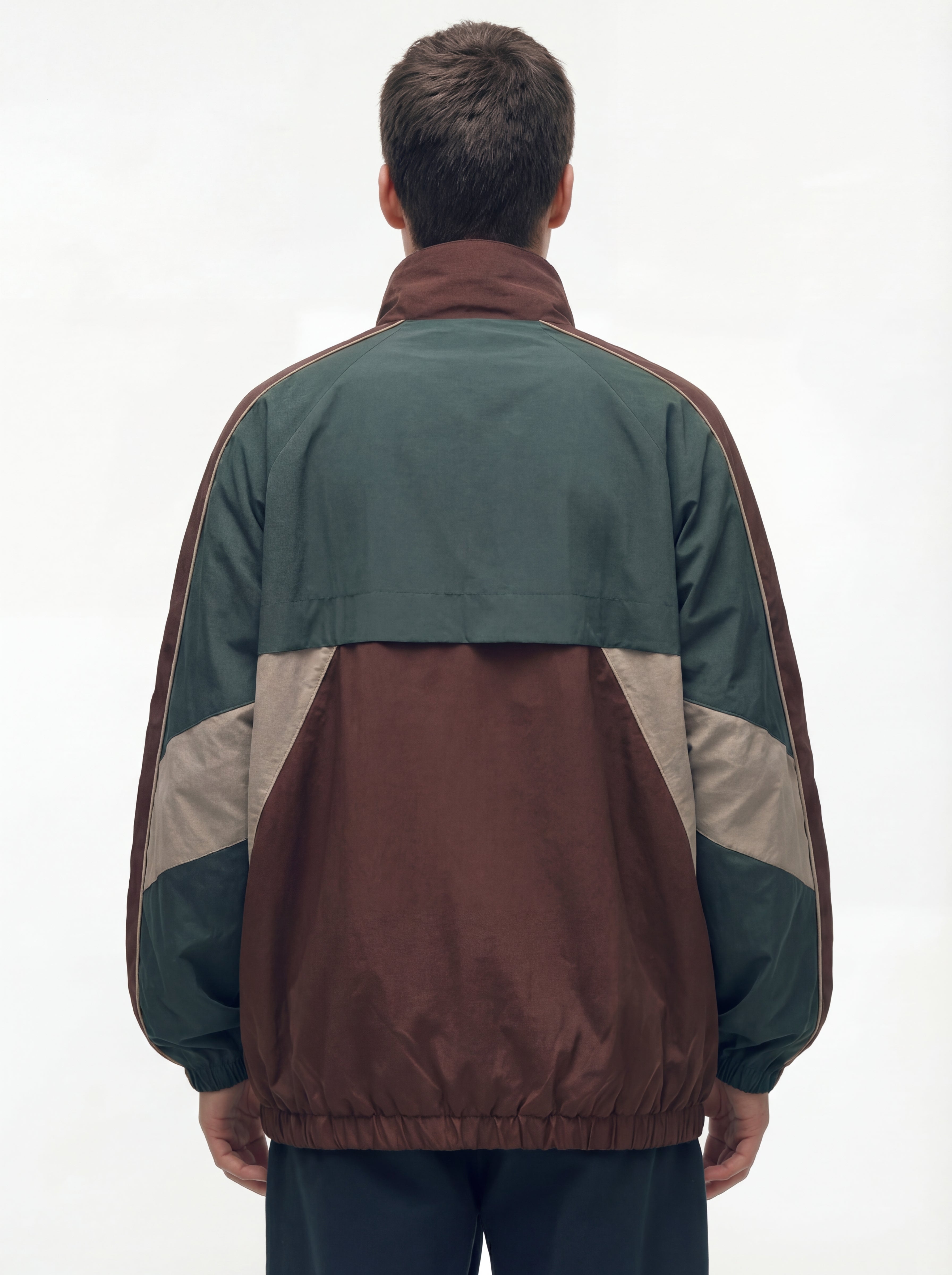 EcoFlask - Men's Retro Colorblock Stand Collar Jacket