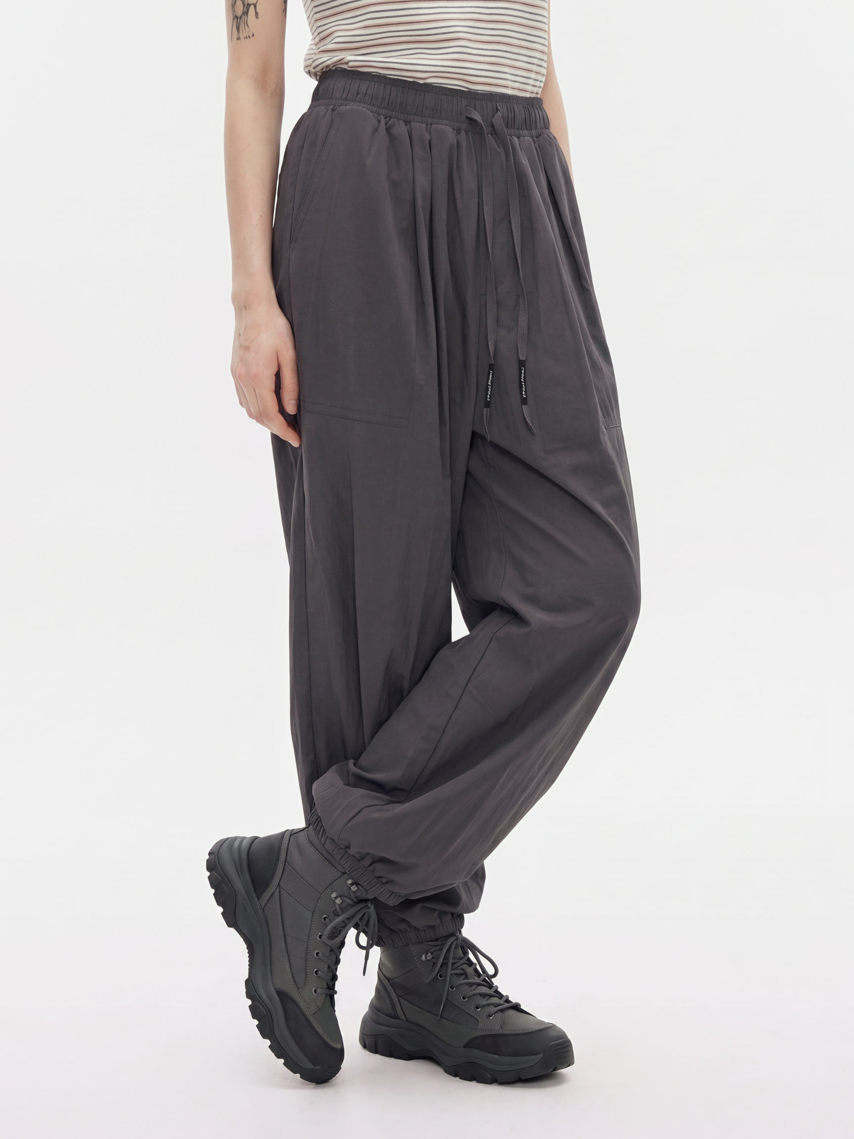EagleStep - Unisex Loose Cotton Lantern Pants with Cinched Hem