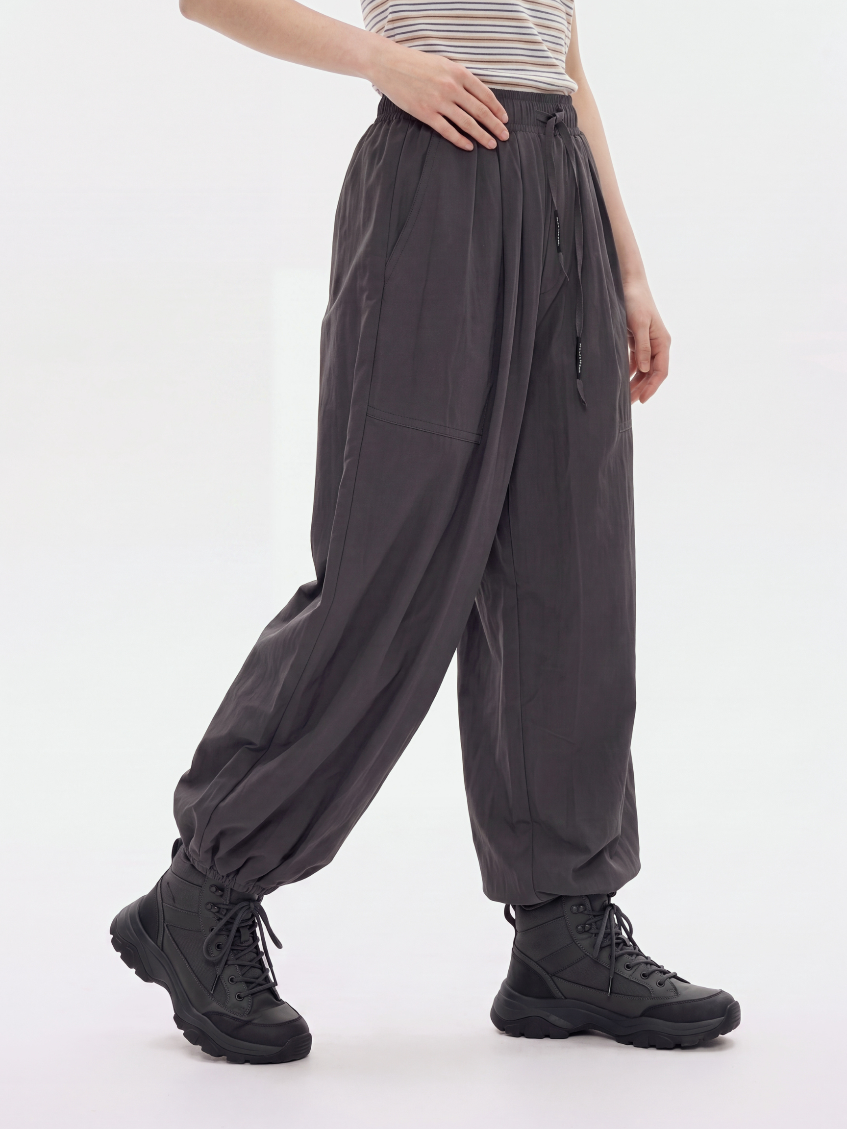 EagleStep - Unisex Loose Cotton Lantern Pants with Cinched Hem