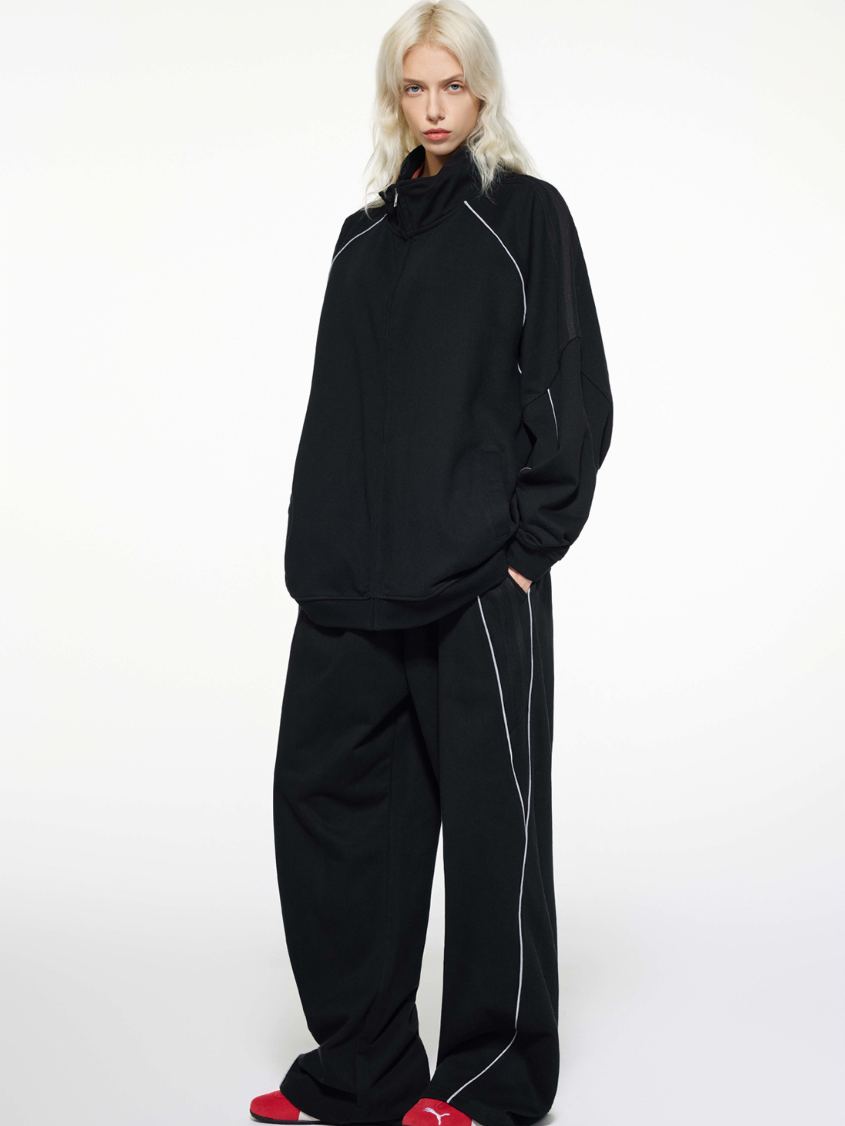 Thunderclaw - Reflective Stripe Straight-Leg Jogger Pants