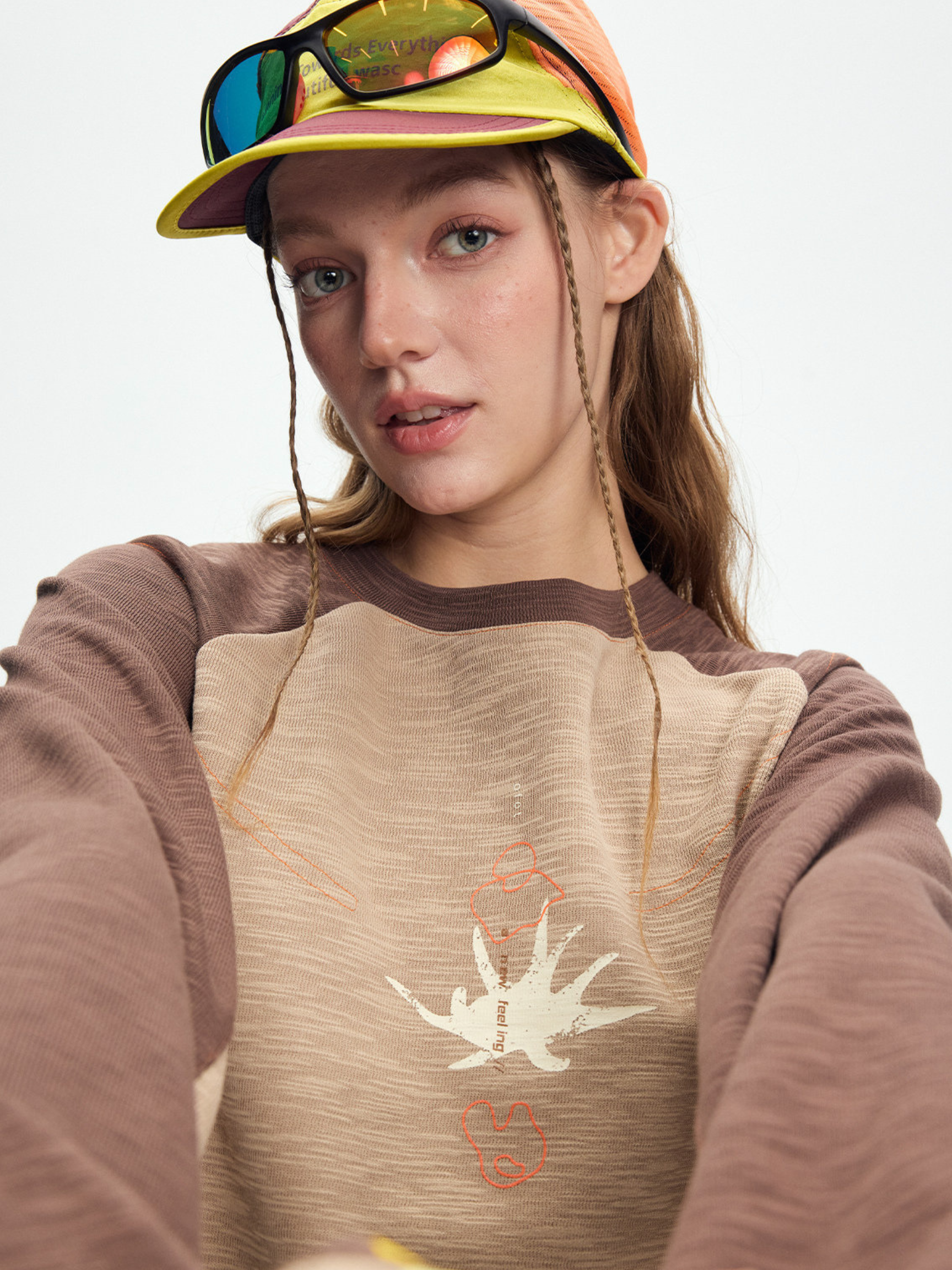 Balance - Women's Contrast Raglan Sleeve Oversized Long sleeves