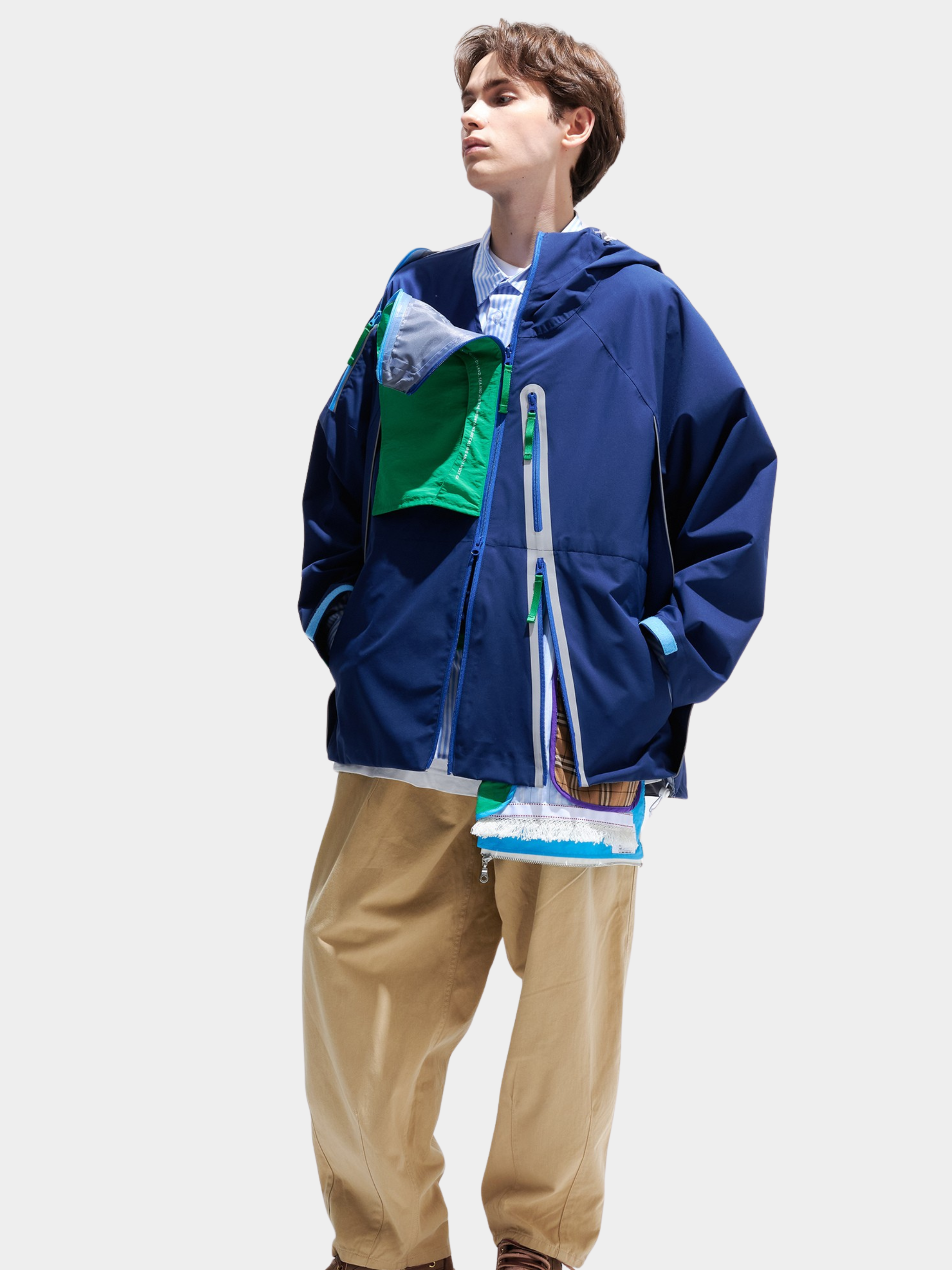 HeatGlove - Unisex Color-Block Layered-Hem Teflon® 3-Proof Jacket