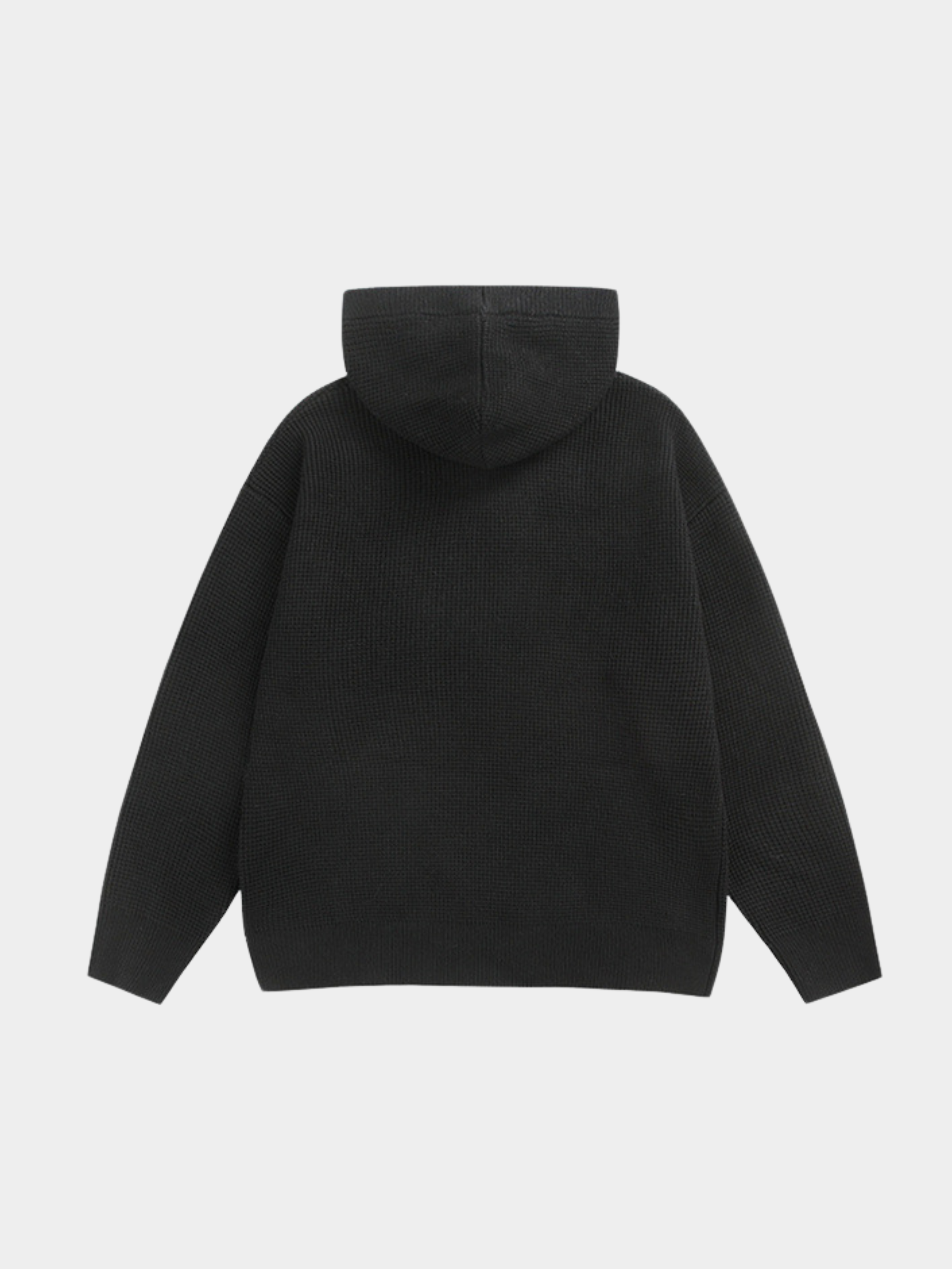 GlowBox - Men's Drawstring Hooded Knit Sweater