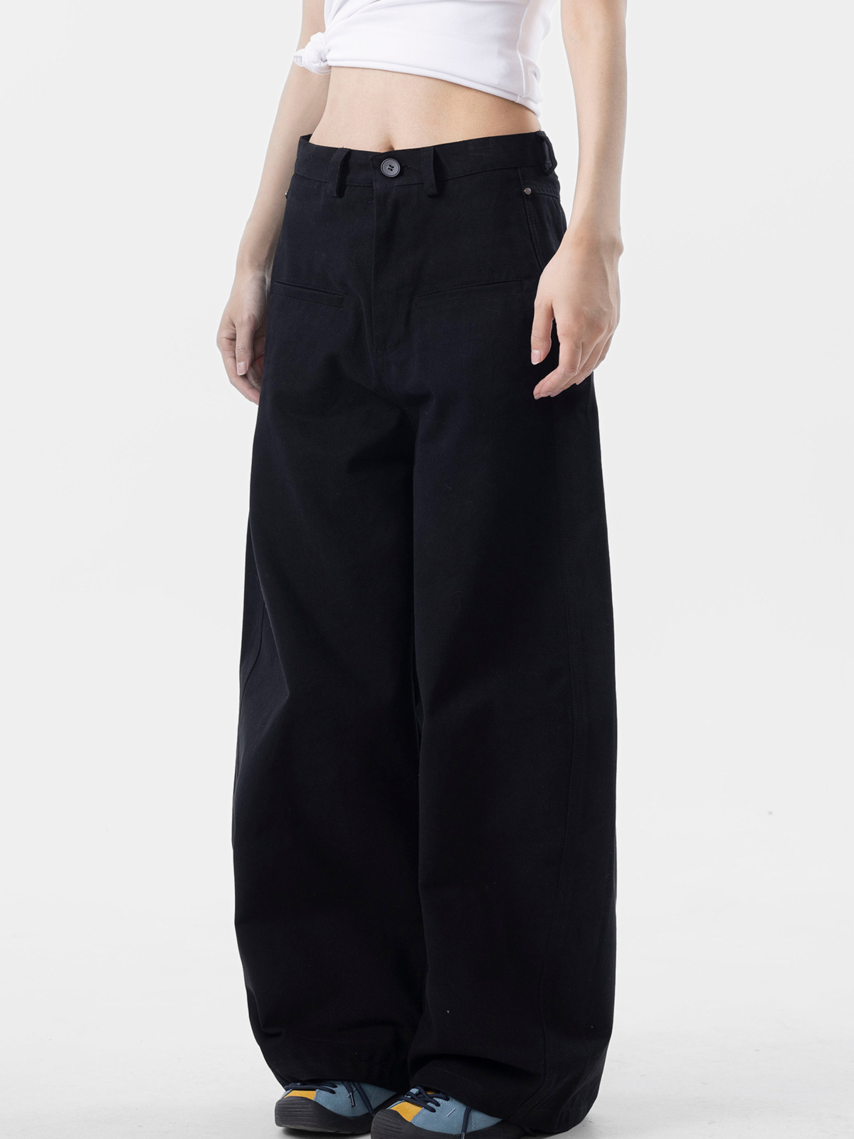 EchoLine - Unisex Natural Drape Cotton Straight-Leg Relaxed Pants