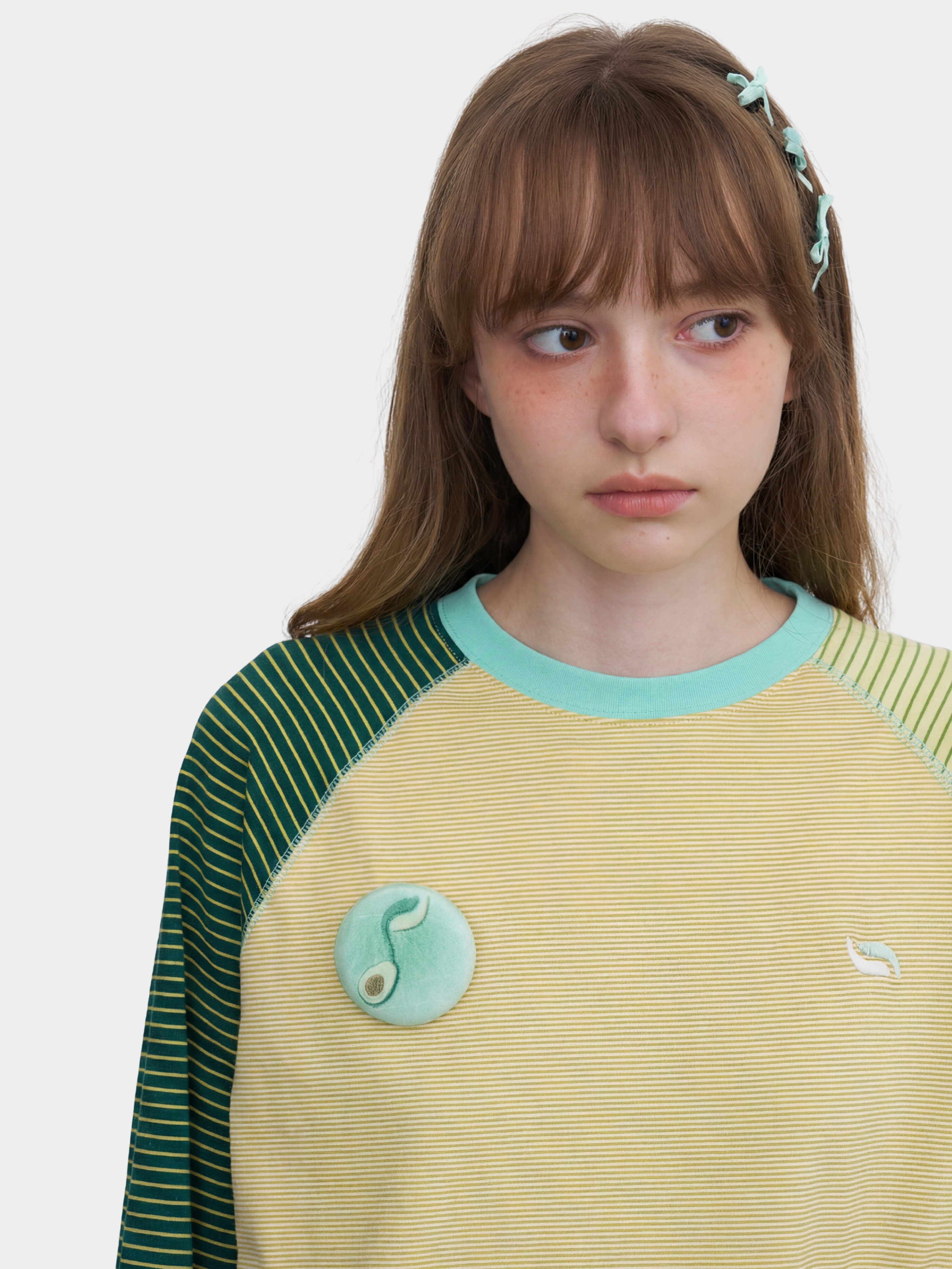 IceFlare - Women's Stripe Contrast Raglan Long-Sleeve