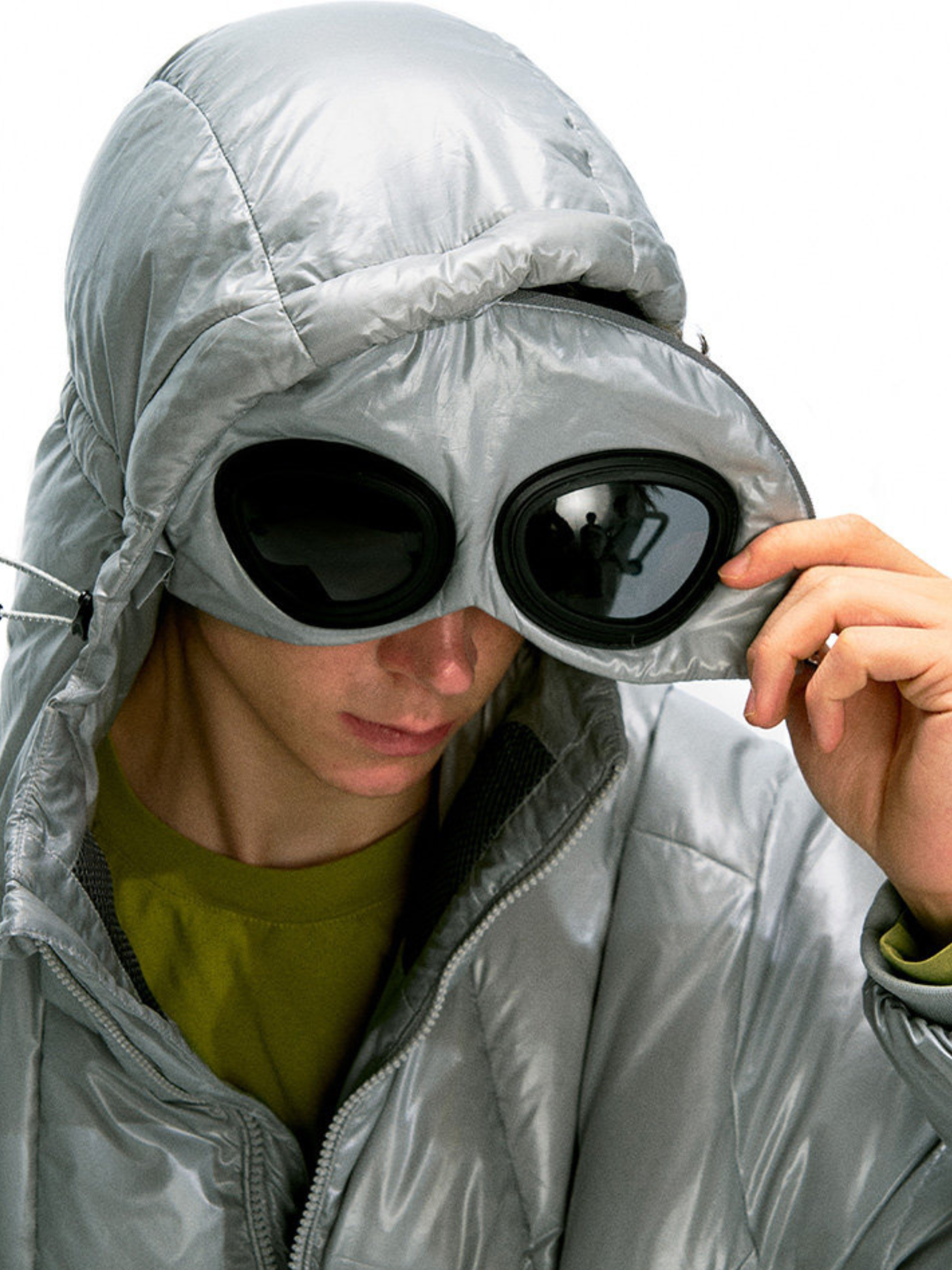 CampClip - Men's 90% White Duck Down Detachable Goggle Mask Jacket