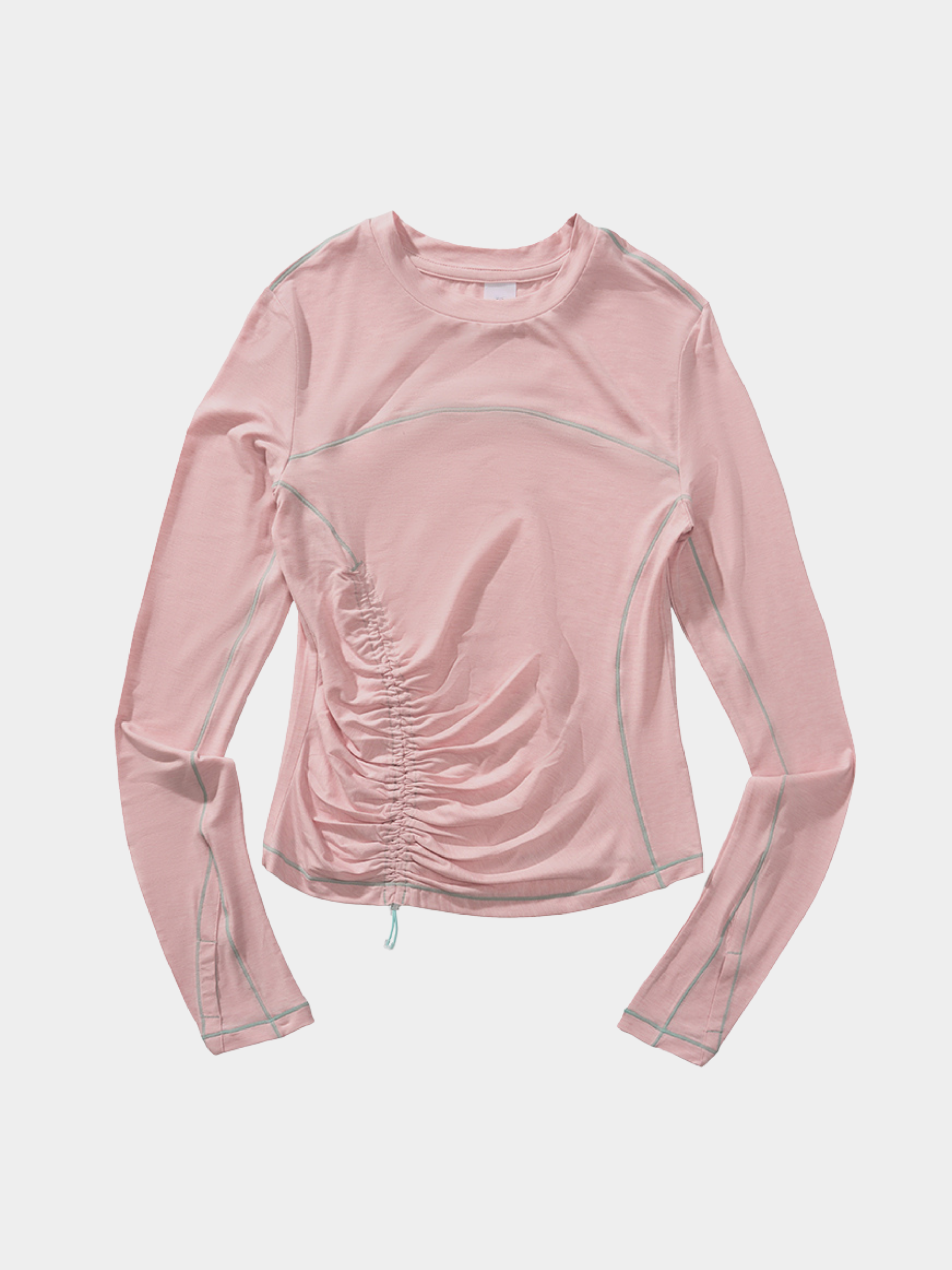 Cragnest - Women's 5A Antibacterial Wool Blend Ruched Slim Fit T-Shirt