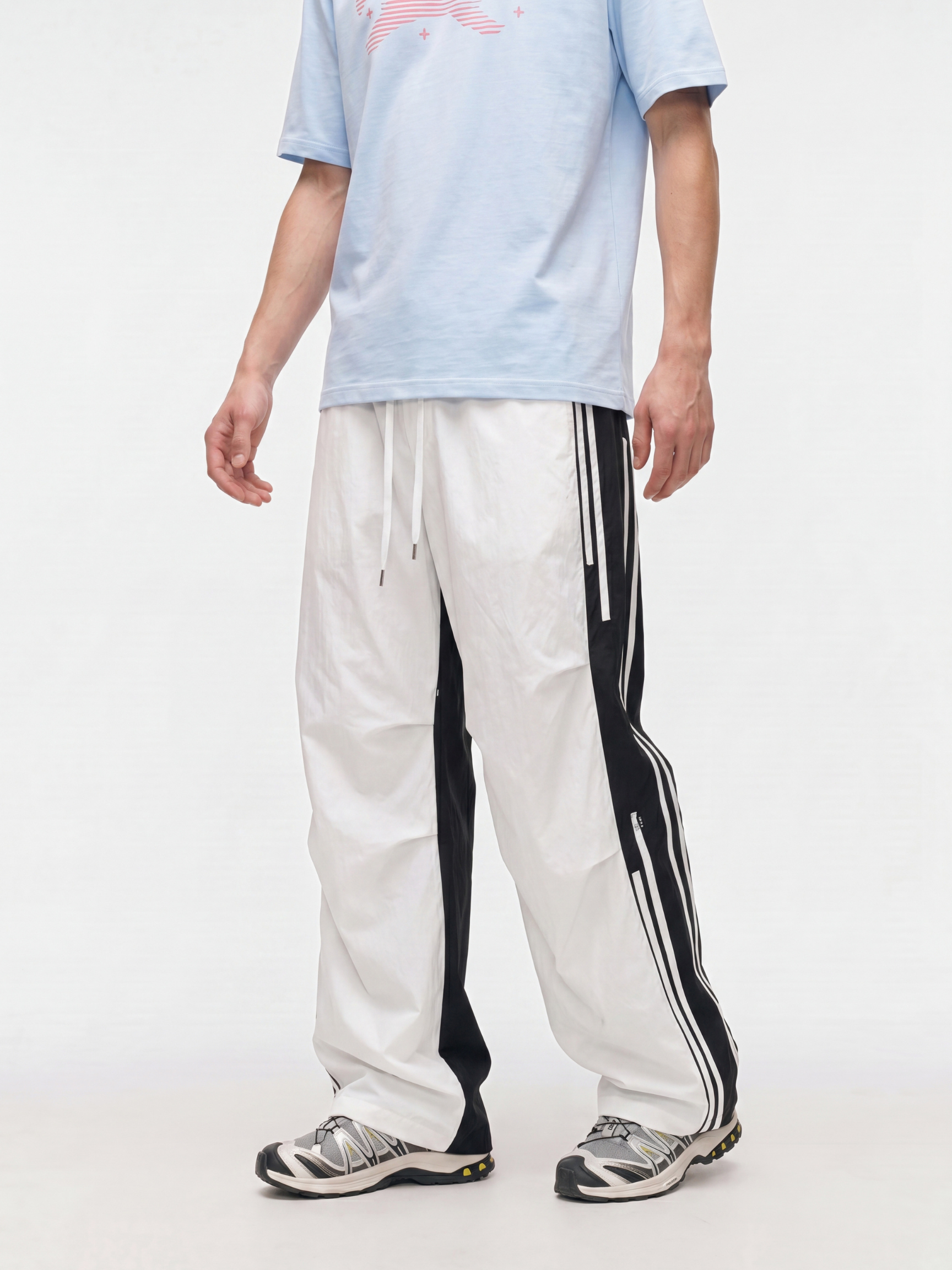 DriftFold - Unisex Water-Repellent Striped Colorblock Wide-Leg Pants