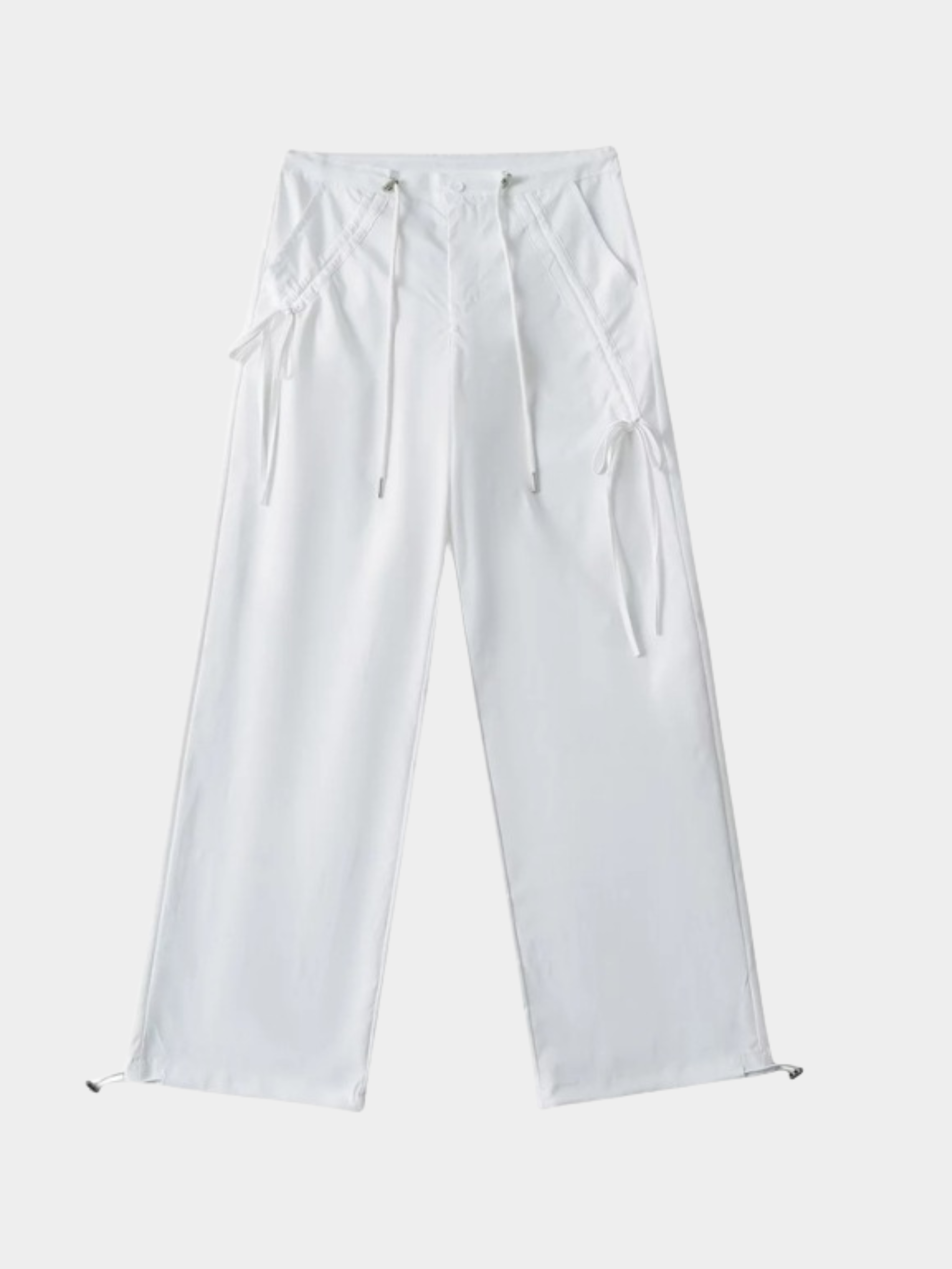 ThornPath - Women's Drawstring Tie Double-Pocket Loose-Fit Pants