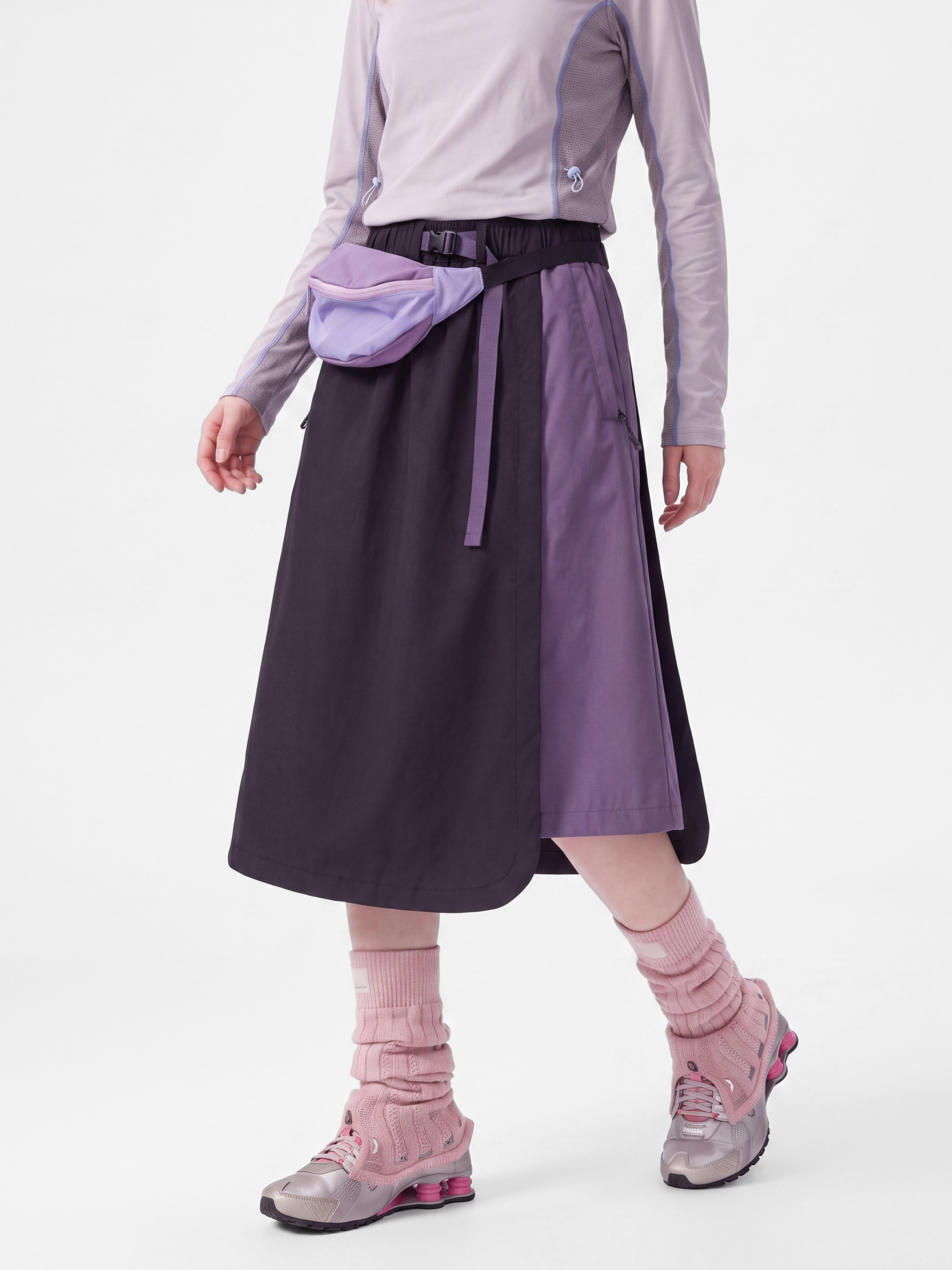 ScuffDrape - Women's Teflon® Water-Repellent Color-Block A-Line Skirt
