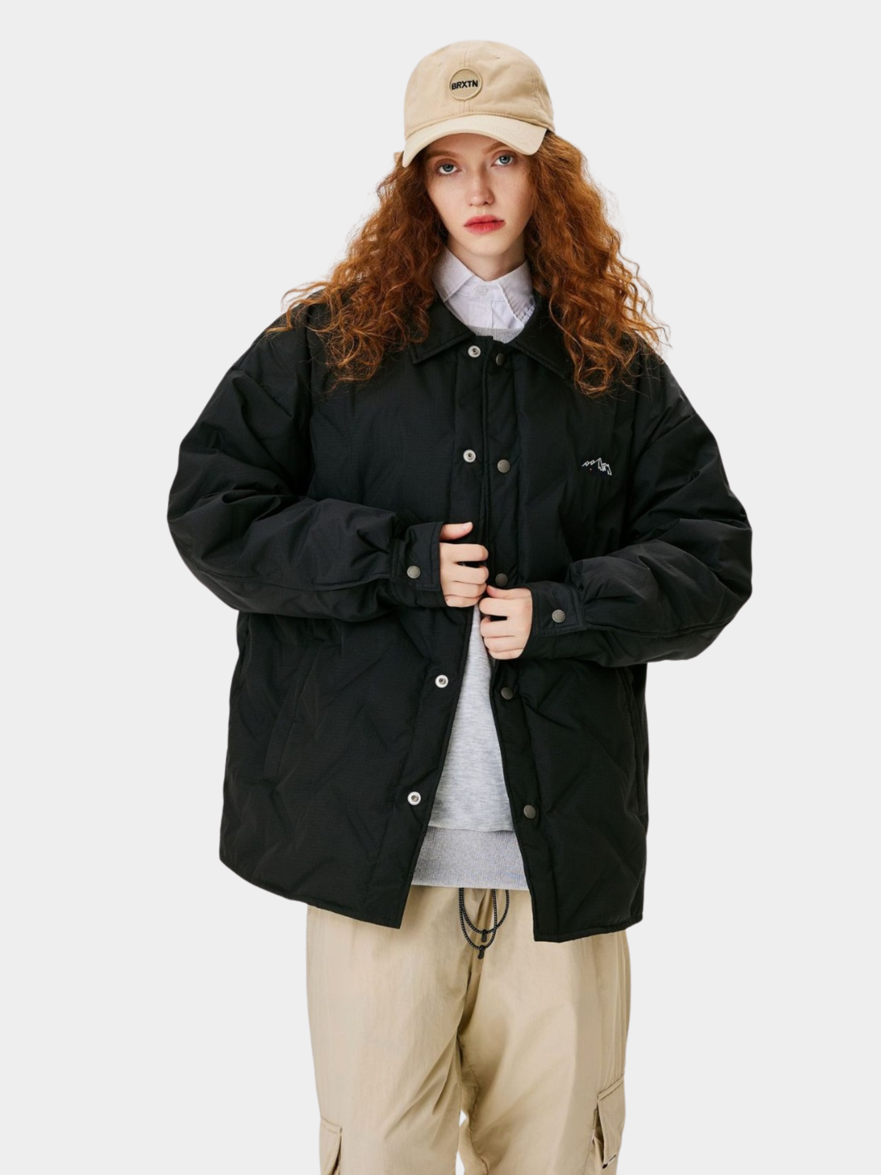 BluffStep - Unisex 90% White Duck Down Checkered Down Jacket GONGGAR SPORTS