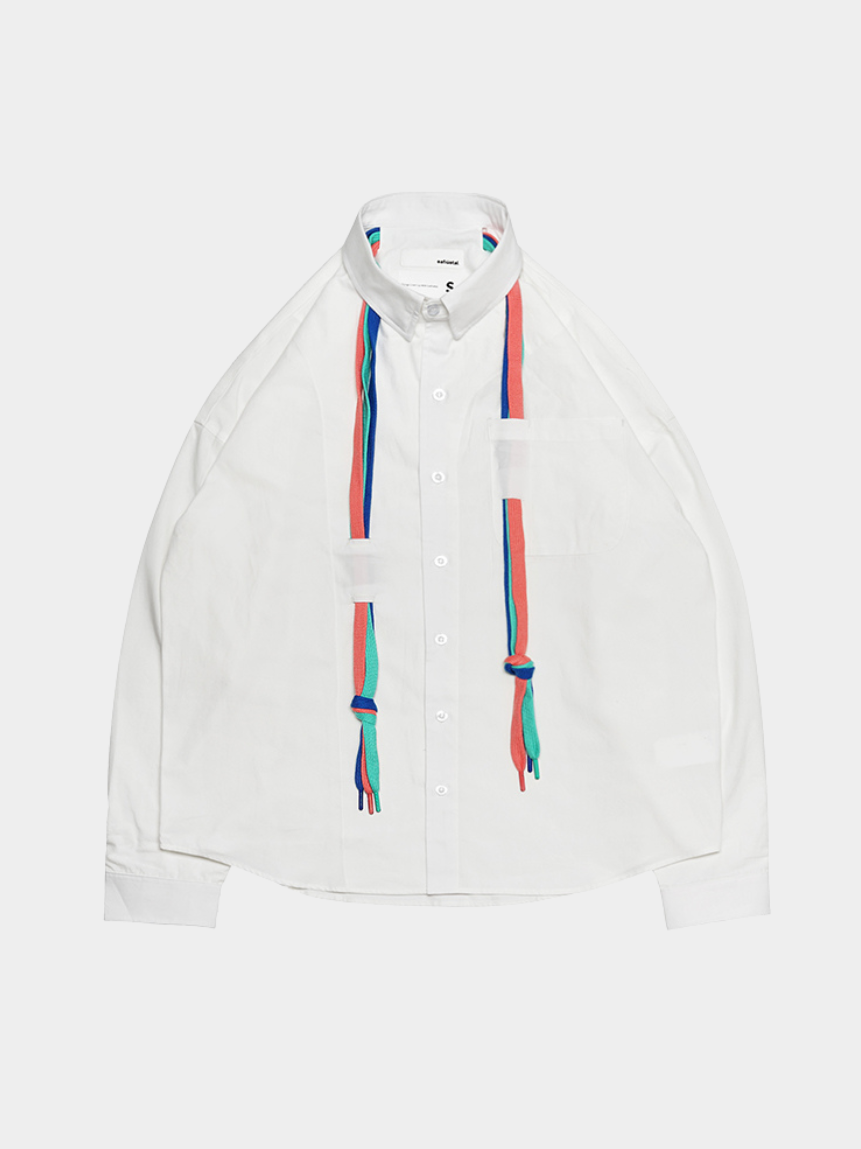 CougarLife - Unisex Colorful Woven Tape Long-Sleeve Shirt
