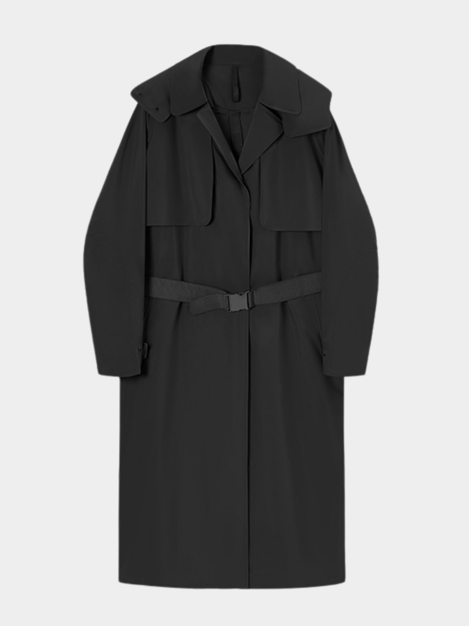 MesaNest - Women's Waterproof Windproof Long Trench Shell Jacket with Detachable Hood GONGGAR SPORTS