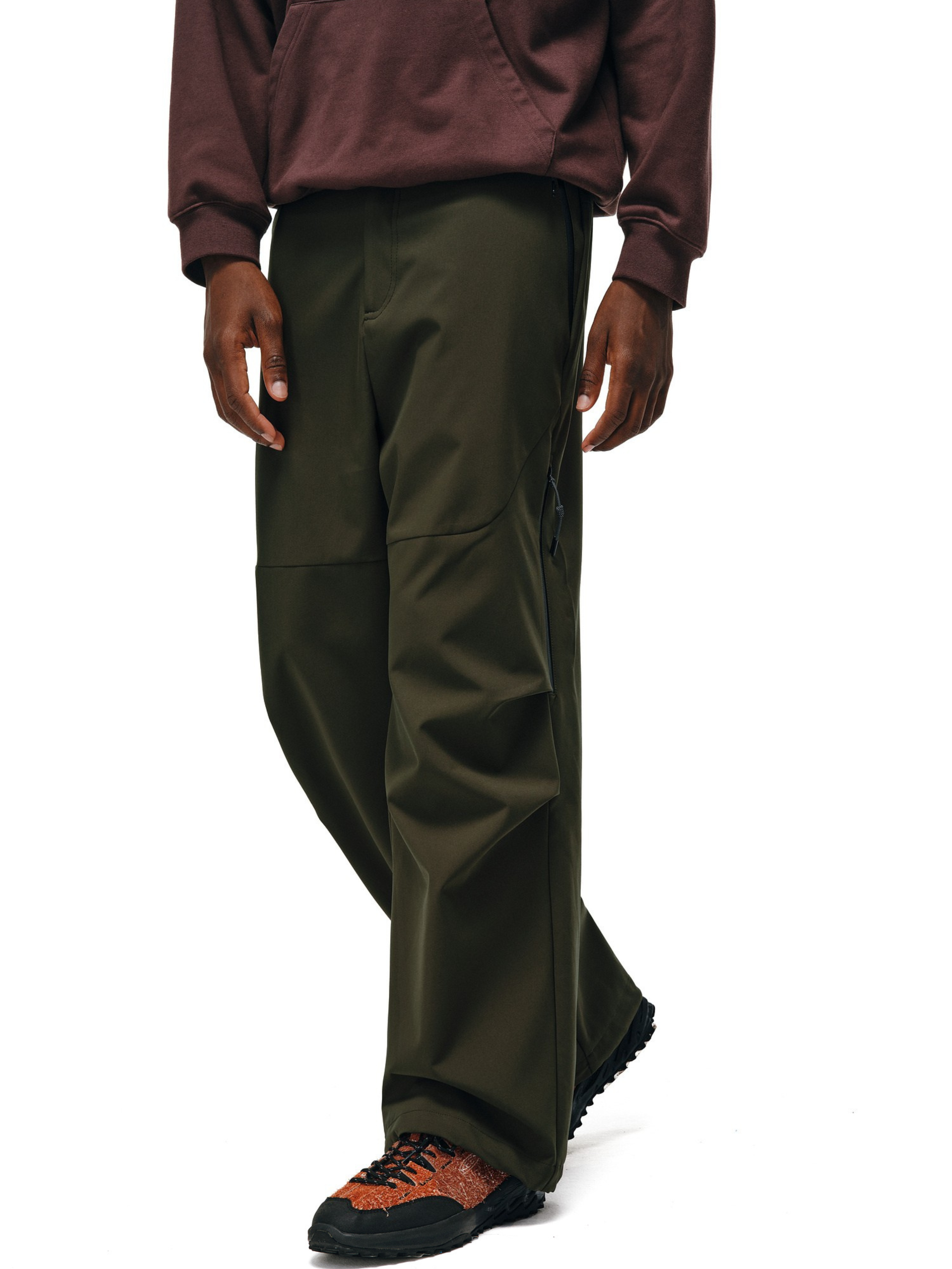 Stormlore - Men's Skin-Friendly Draped Zip Straight-Leg Pants