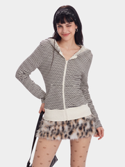 FlipStripe - Women's Reversible Stripe & Spot Print Jacket