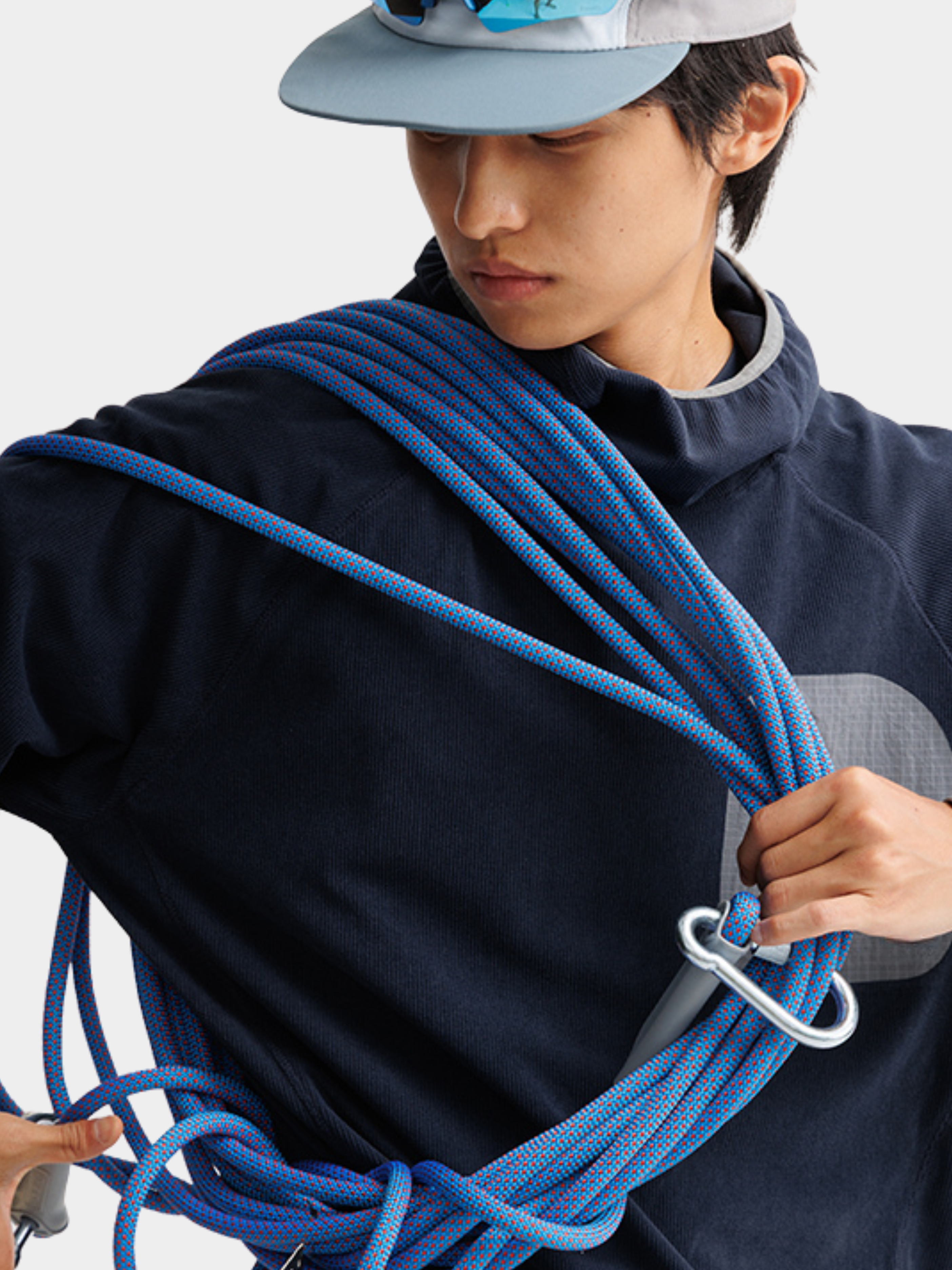 Crag - Unisex Moisture-Wicking High Neck Hoodie Base Layer