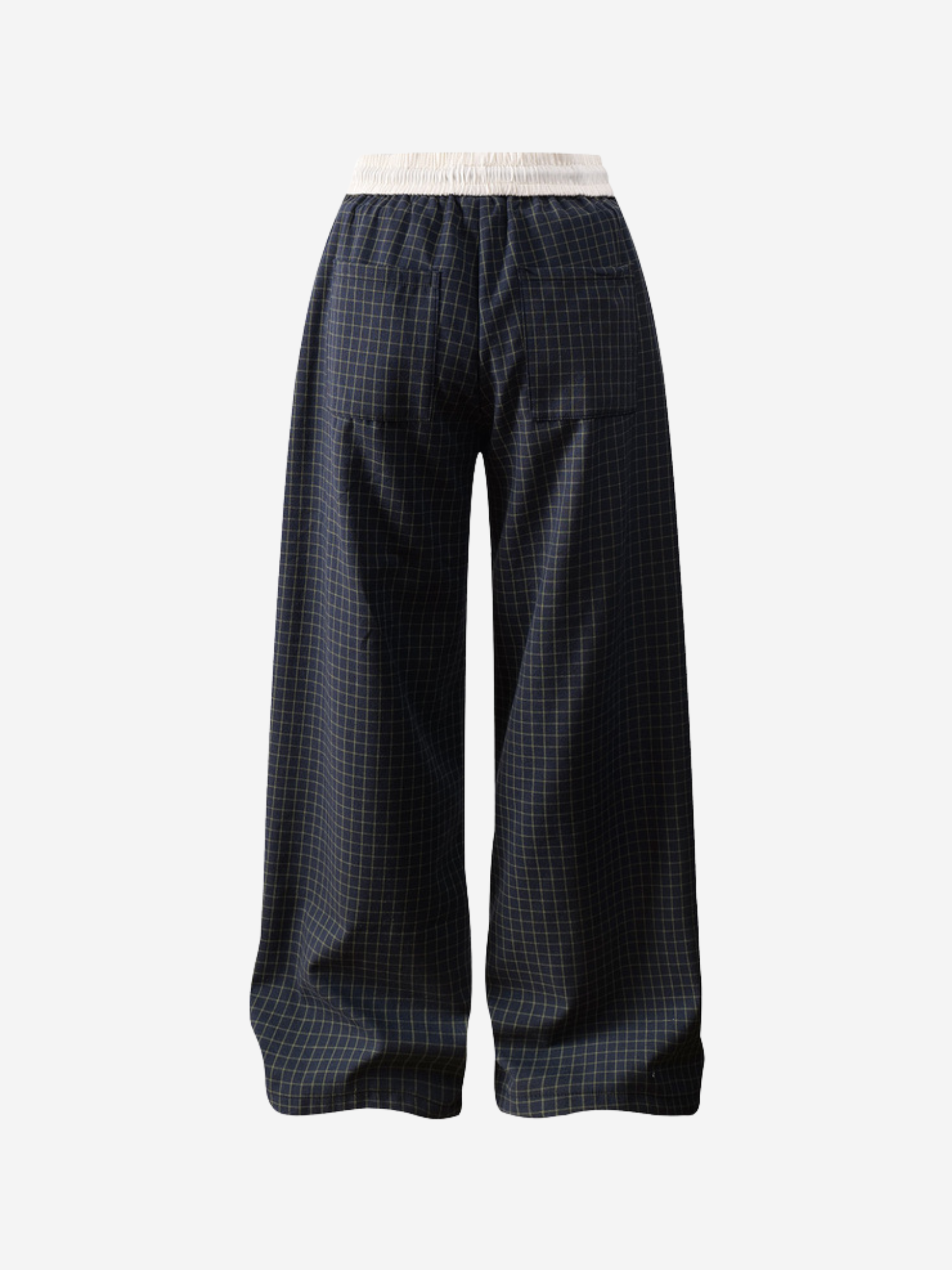 MistVent - Women's Lightweight Plaid Straight-Leg Wide Pants