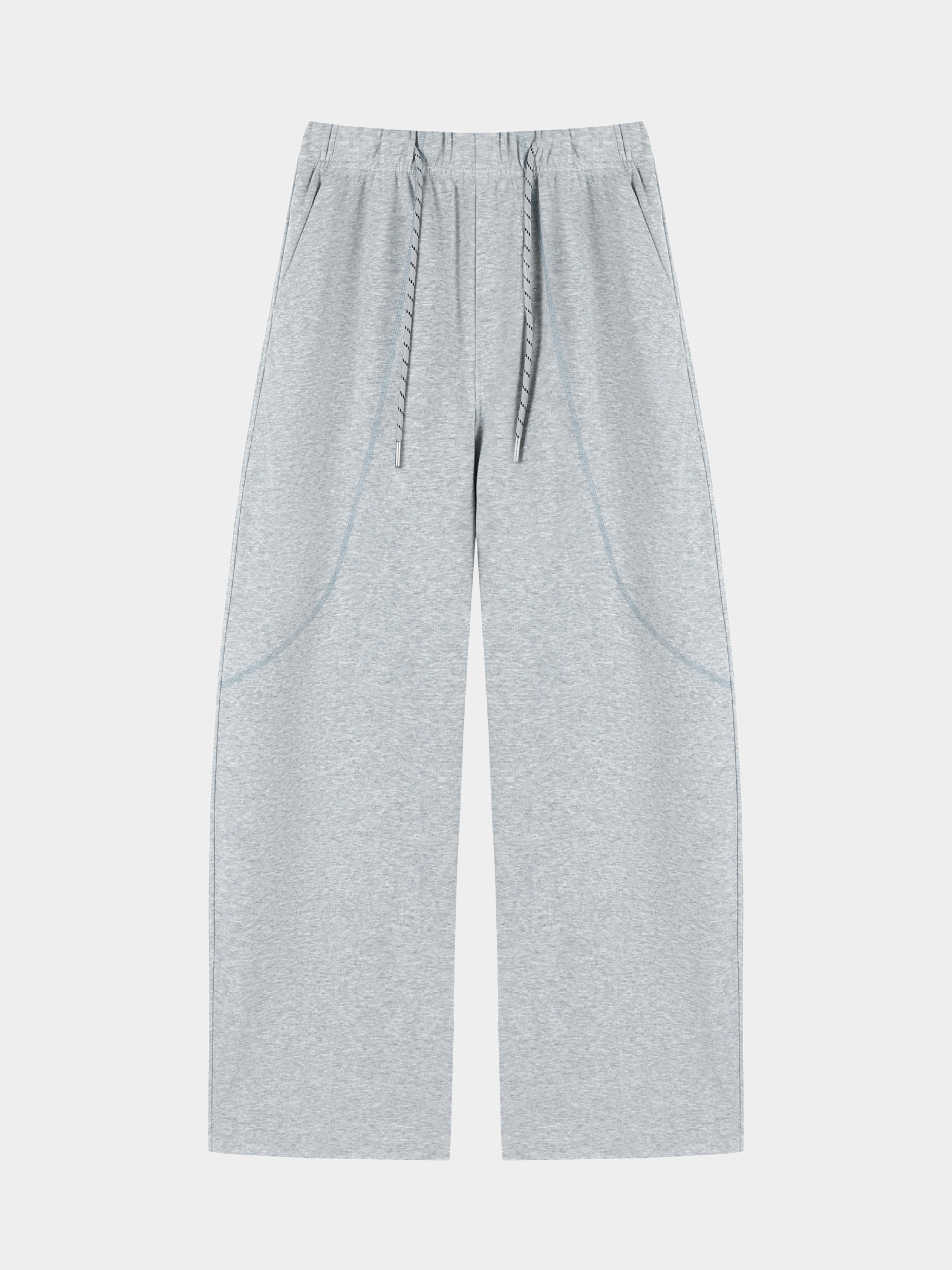 FrostField - Unisex Color-Stitch Contrast Relaxed Straight Sweatpants
