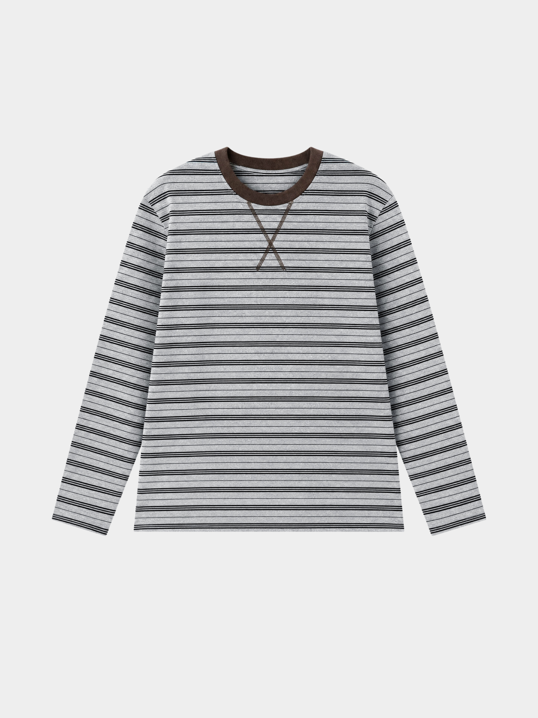 LineVeil - Unisex Contrast Stripe Layering Long Sleeve Top